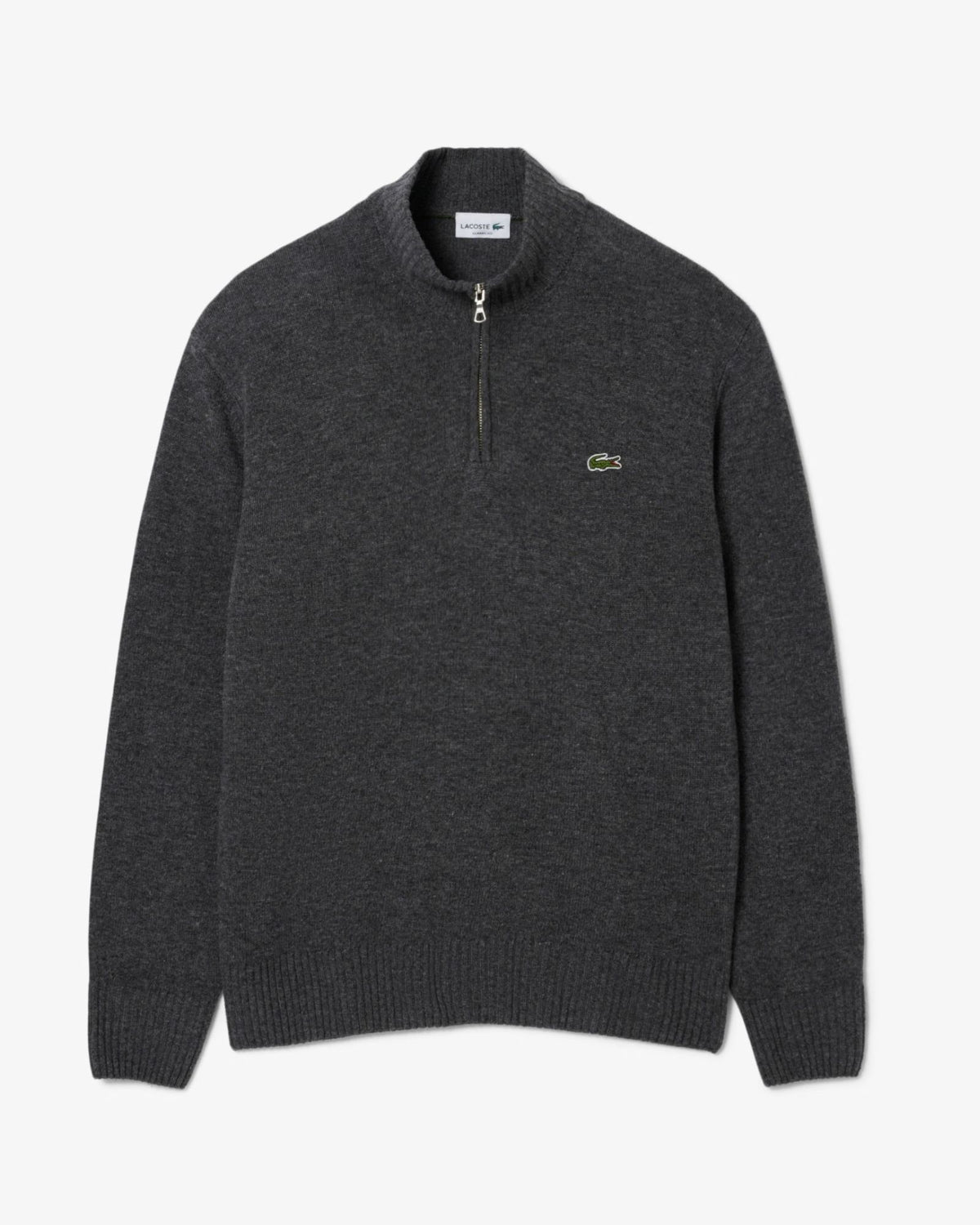 Maglione Lana Zip Grigio Chine AH3052 050 Lacoste 