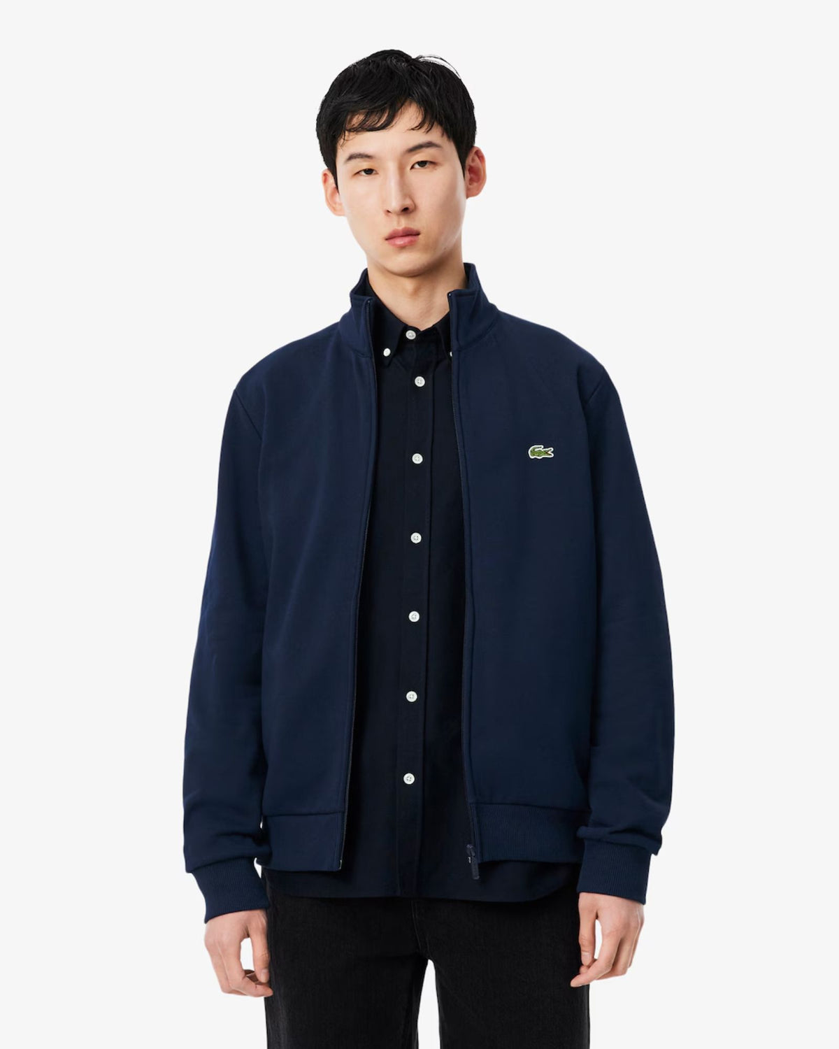Felpa Zip Blu Navy SH8870 166 Lacoste 