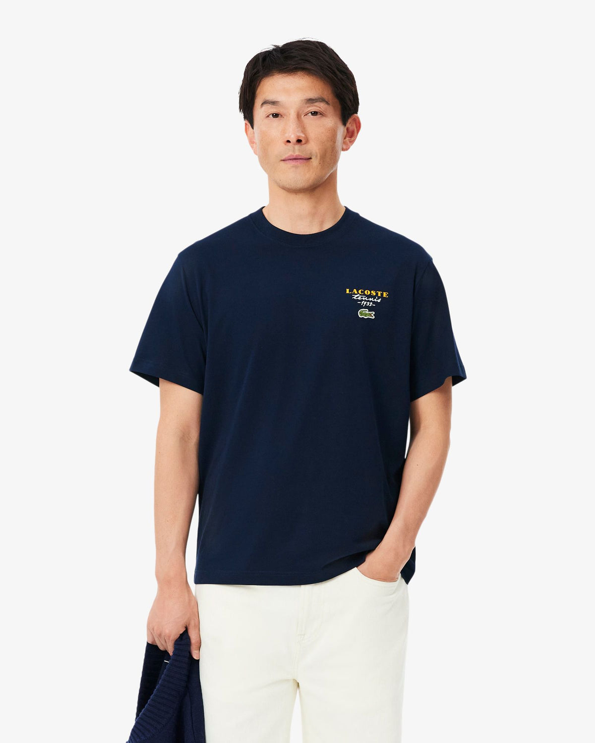 T-shirts Ricamo Tennis Blu Navy TH2430 166 Lacoste 