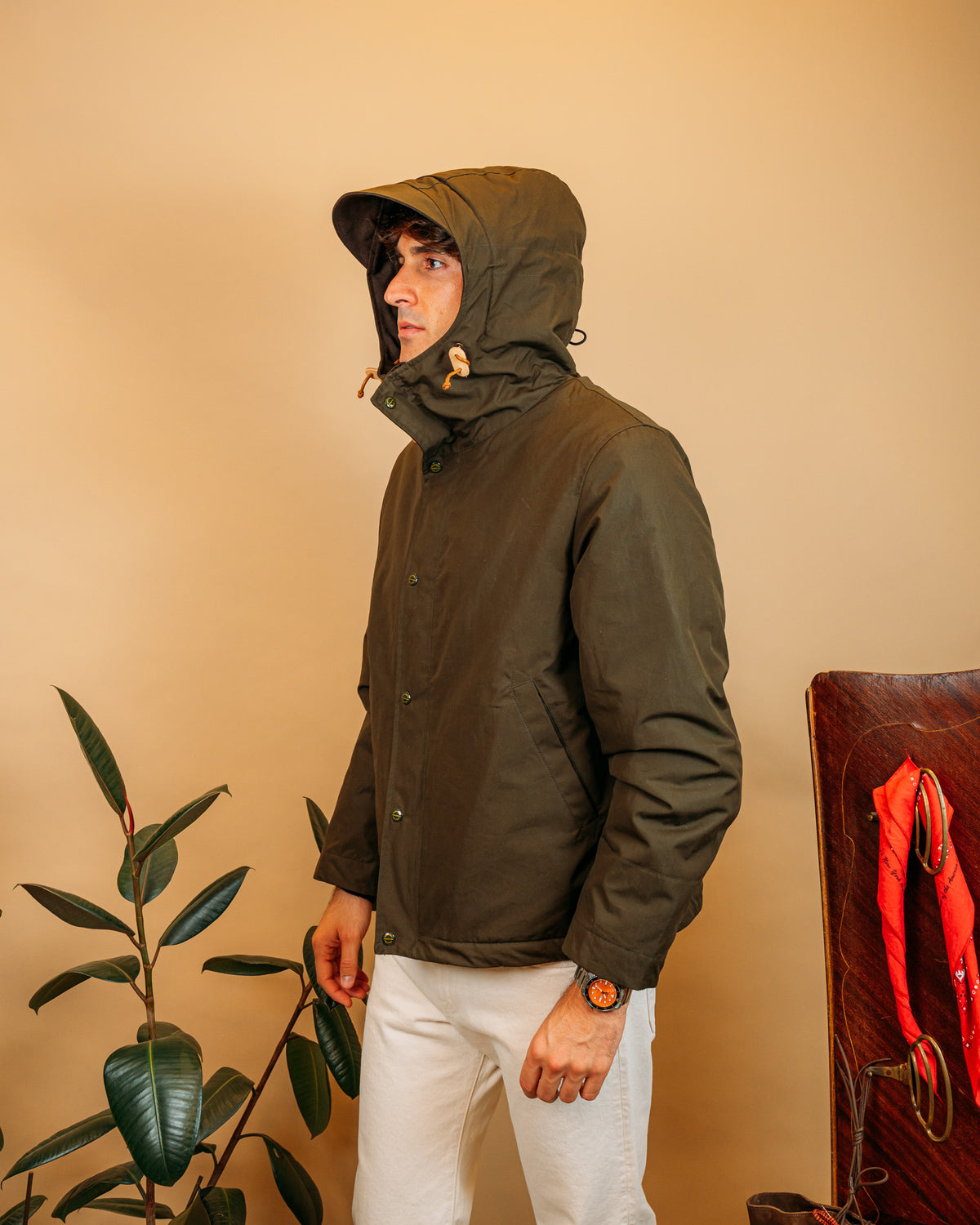 Lined Shelter Military Green 7095AV MILGRE Manifattura Ceccarelli 