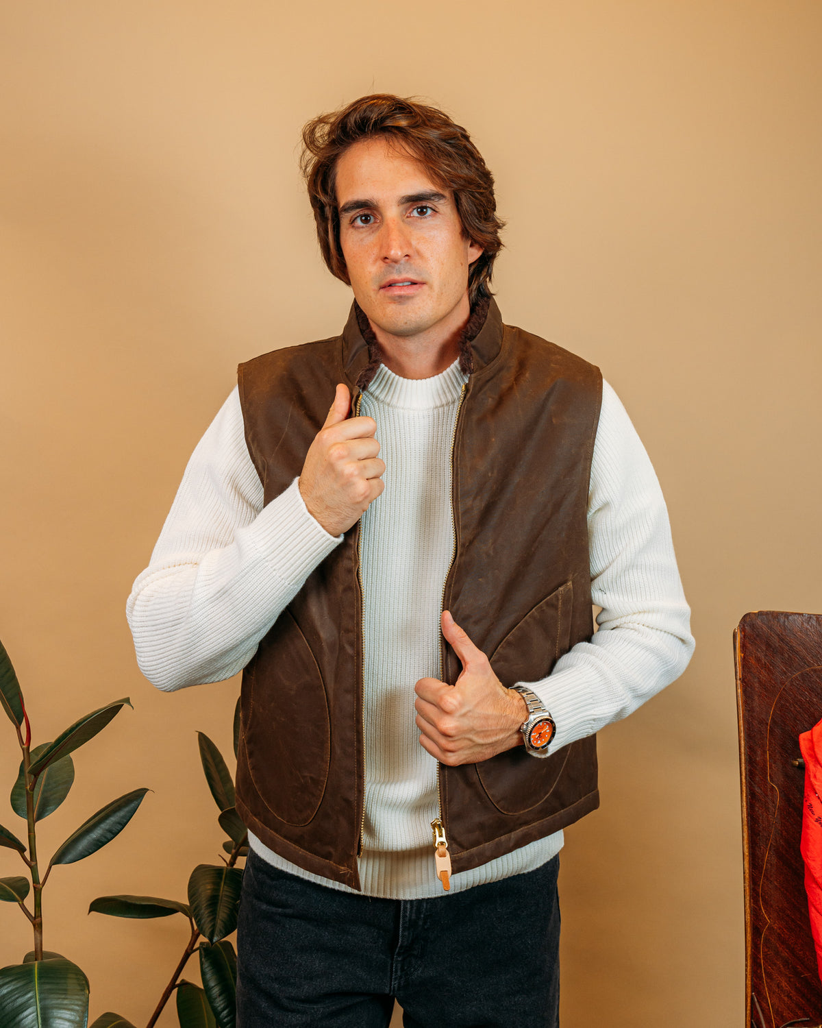 Gilet Mountain Dark Tan 7916WX DATA Manifattura Ceccarelli 