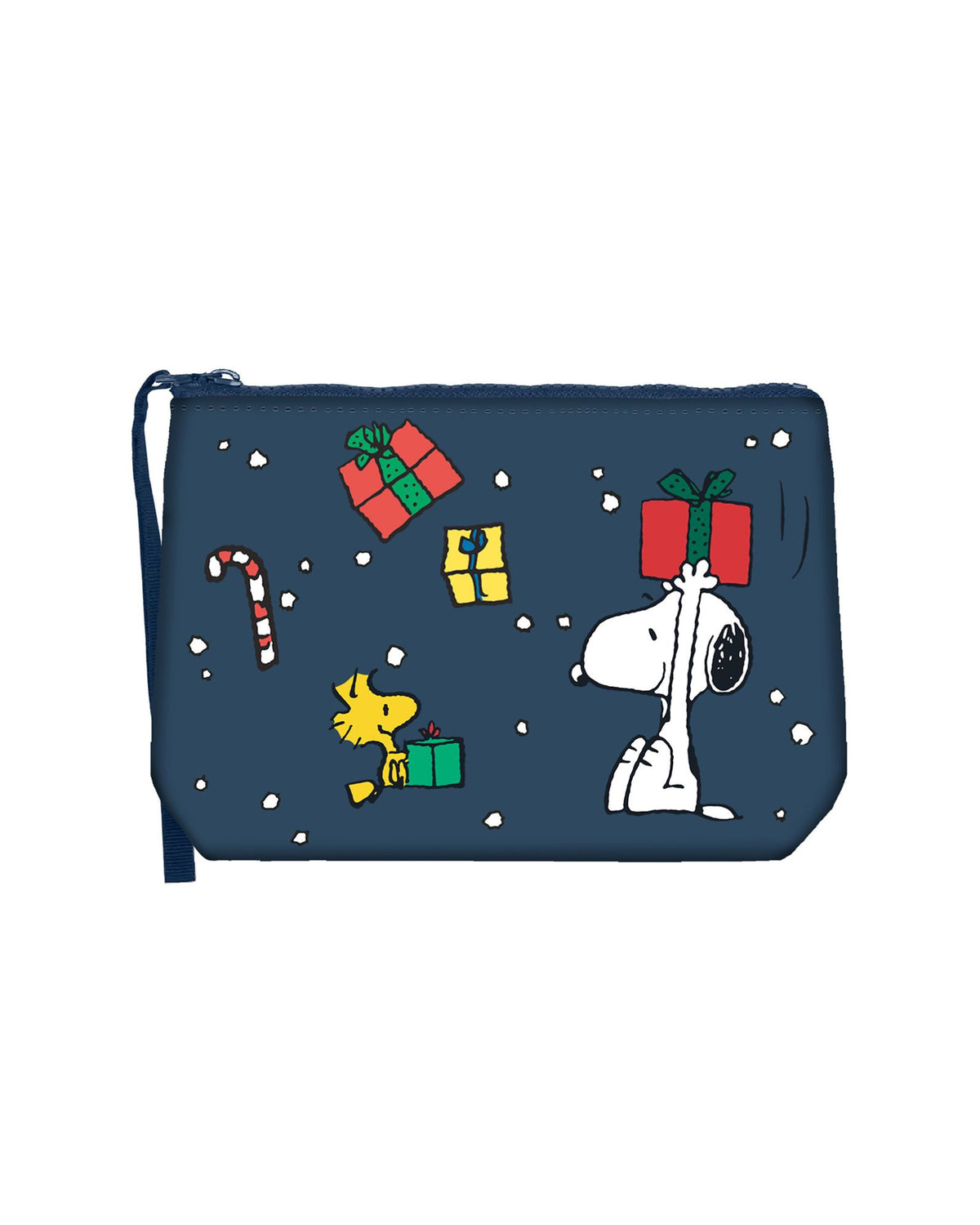 Pochette Aline Stampa Peanuts Snow Gift Blu ALI0002 03722M MC2 Saint Barth 
