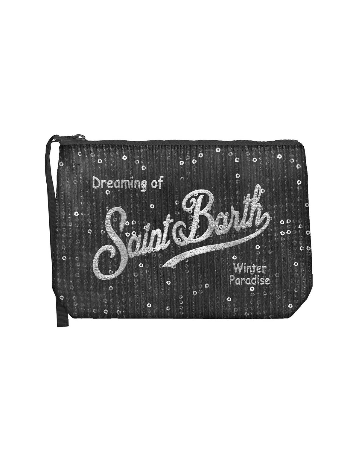 Pochette Aline Velluto Paillettes Nera ALII0030 00315M MC2 Saint Barth 