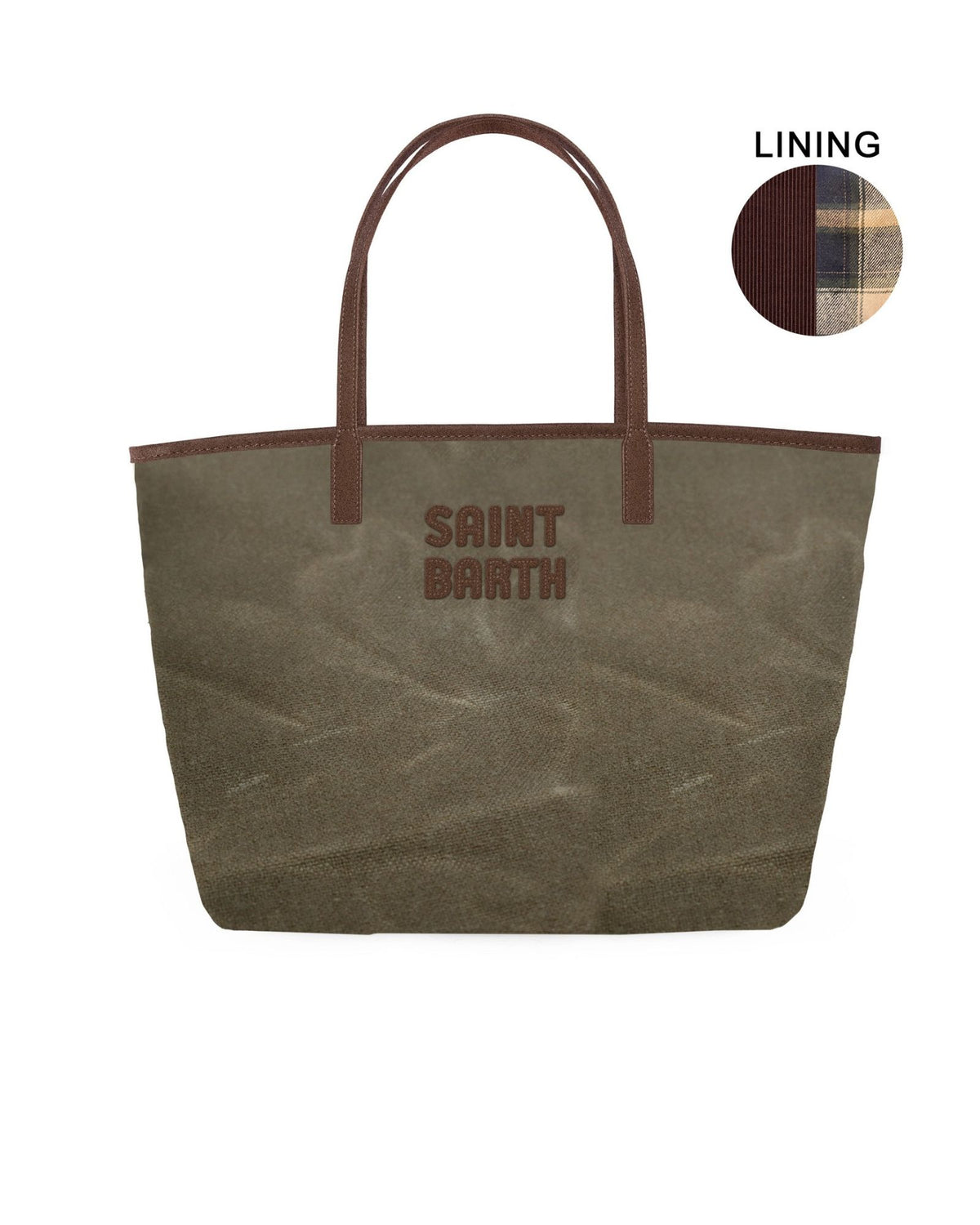 Borsa City Midi Wax Verde Militare CBMID003 01022M MC2 Saint Barth 