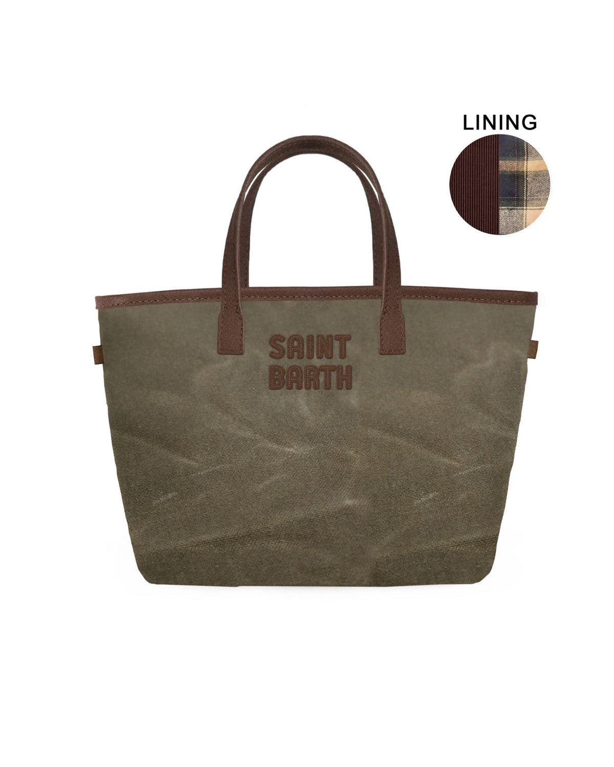 Borsa City Mini Wax Verde Militare CBMIN001 01022M MC2 Saint Barth 