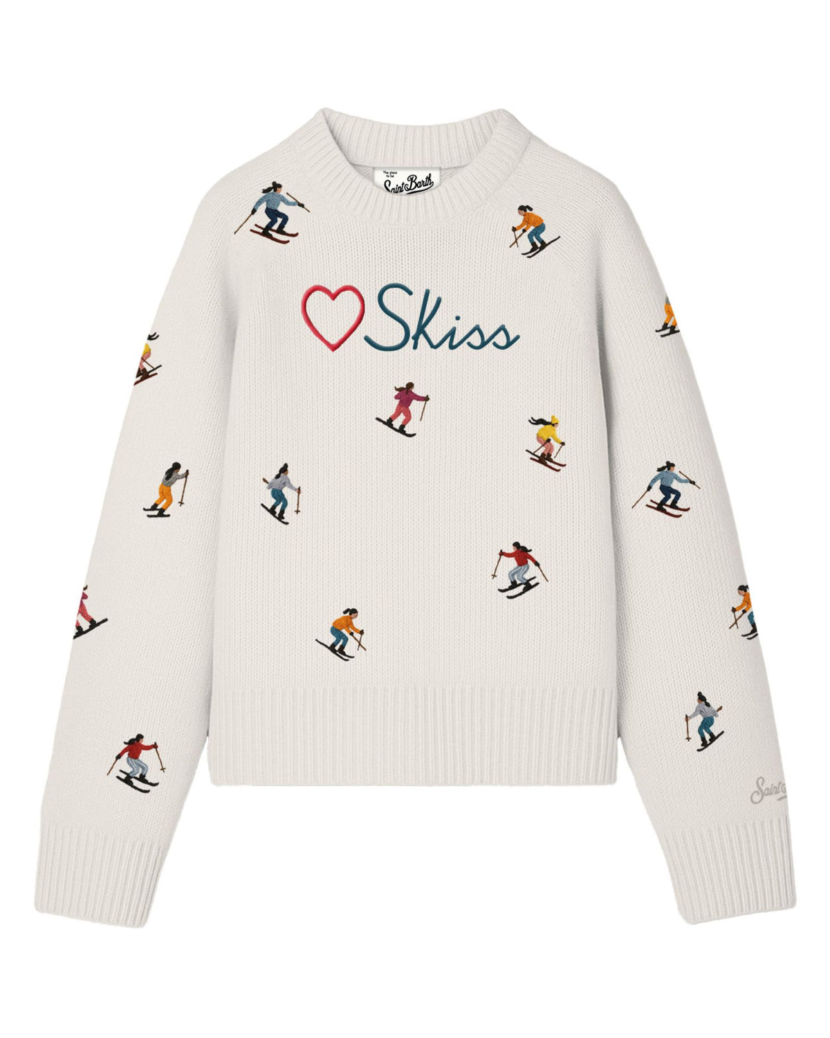 Maglia Kyla Love Skiss Girls Off White KYLA002 00233M MC2 Saint Barth 