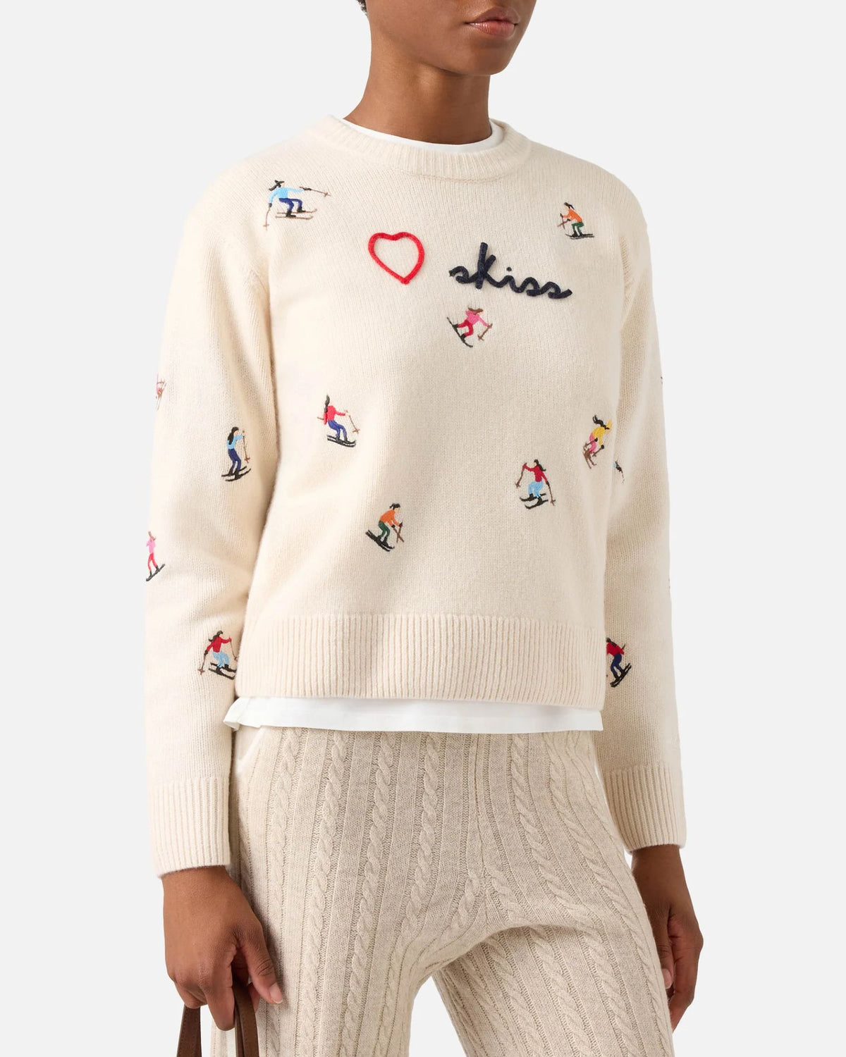 Maglia Kyla Love Skiss Girls Off White KYLA002 00233M MC2 Saint Barth 