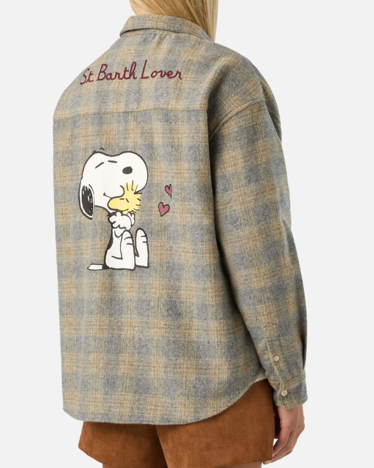 Camicia Lully Flannel Snoopy Tartan LLU0001 00205M MC2 Saint Barth 