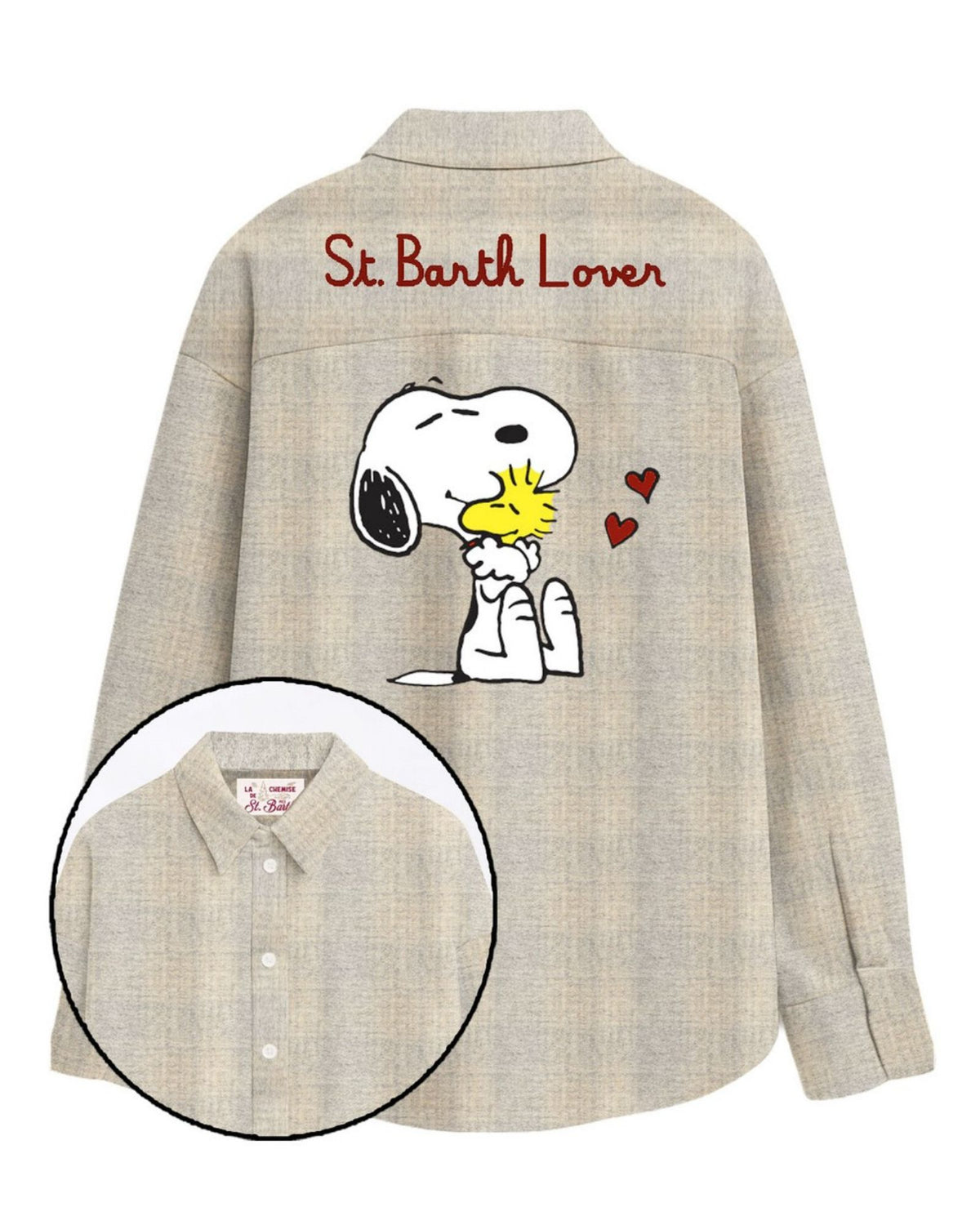 Camicia Lully Flannel Snoopy Tartan LLU0001 00205M MC2 Saint Barth 