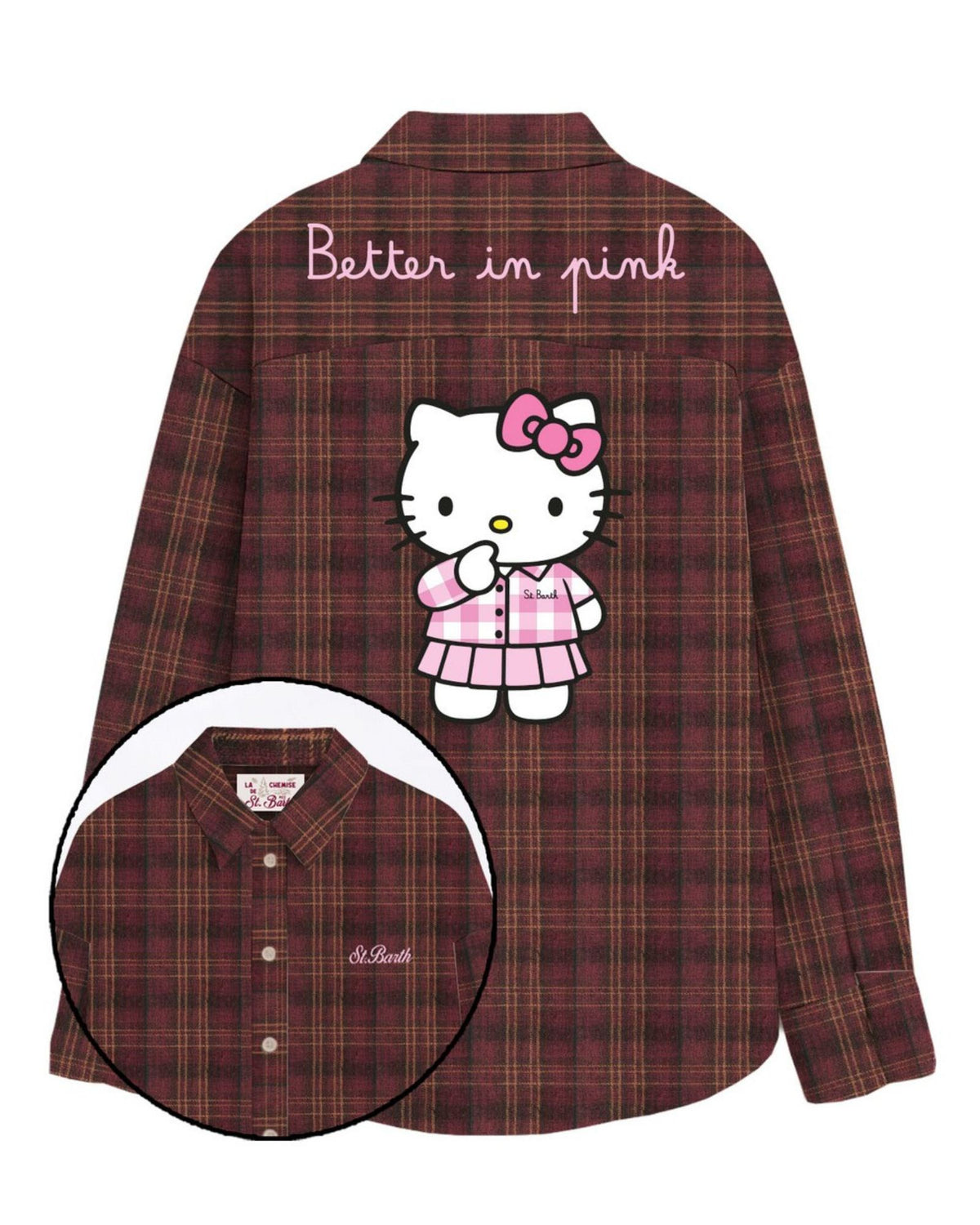 Camicia Lully Flannel Hello Kitty Tartan LLU0001 00335M MC2 Saint Barth 