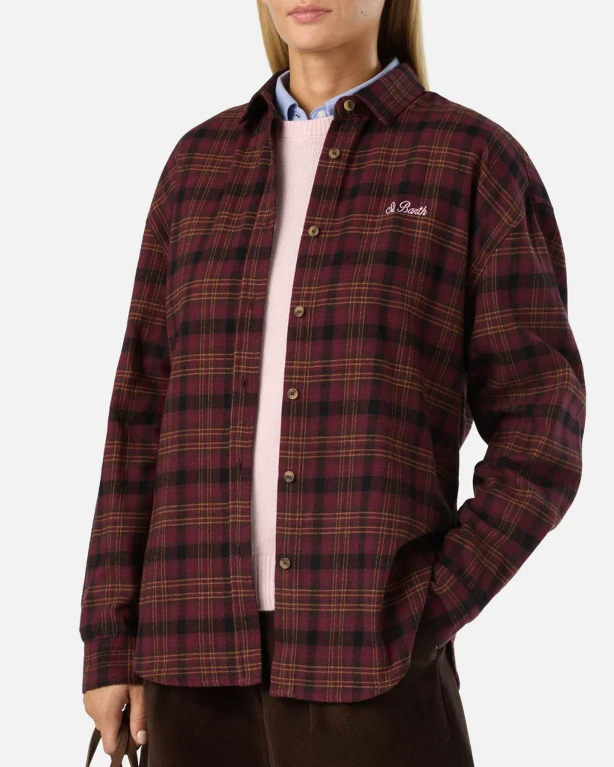 Camicia Lully Flannel Hello Kitty Tartan LLU0001 00335M MC2 Saint Barth 