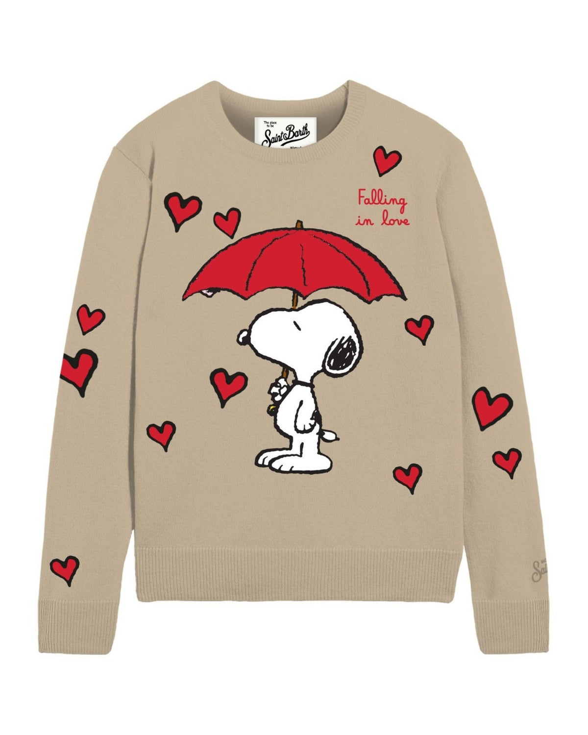Maglia New Queen Snoopy Falling Love QUE0014 00331M MC2 Saint Barth 