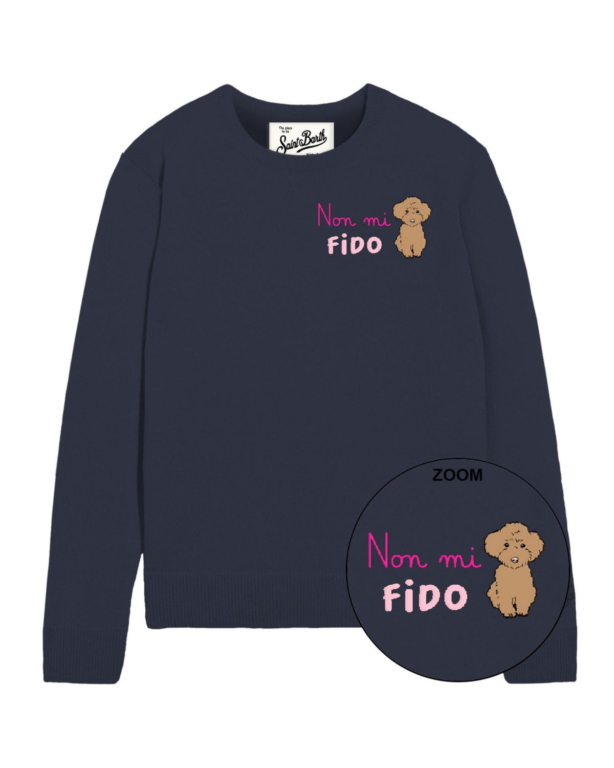 Maglia New Queen Non Mi Fido Blu QUE0032 04176M MC2 Saint Barth 
