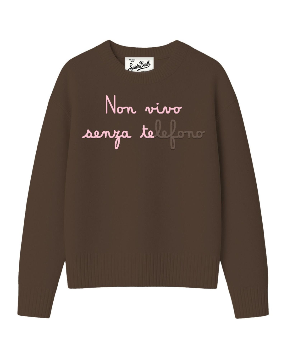 Maglia Tessa Marrone Non Vivo Senza Te TESS001 04230M MC2 Saint Barth 