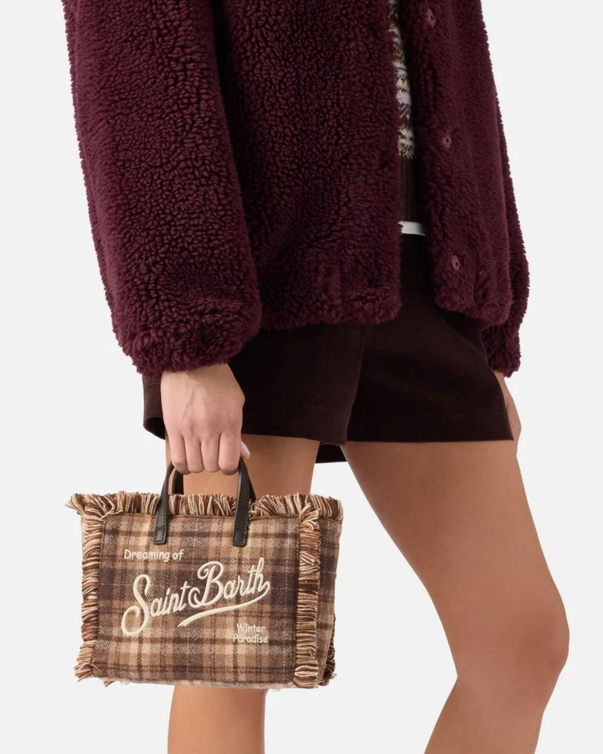 Borsa Mini Vanity Motivo Tartan VAMI031 00470M MC2 Saint Barth 
