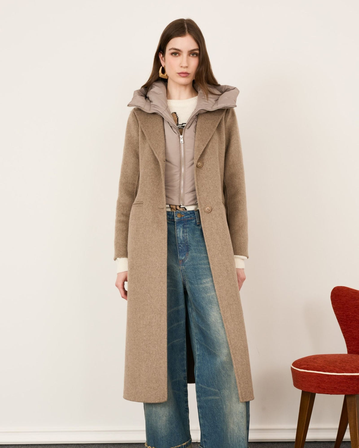 Cappotto Piumino Tortora C03T0114 TO Philia Loft 