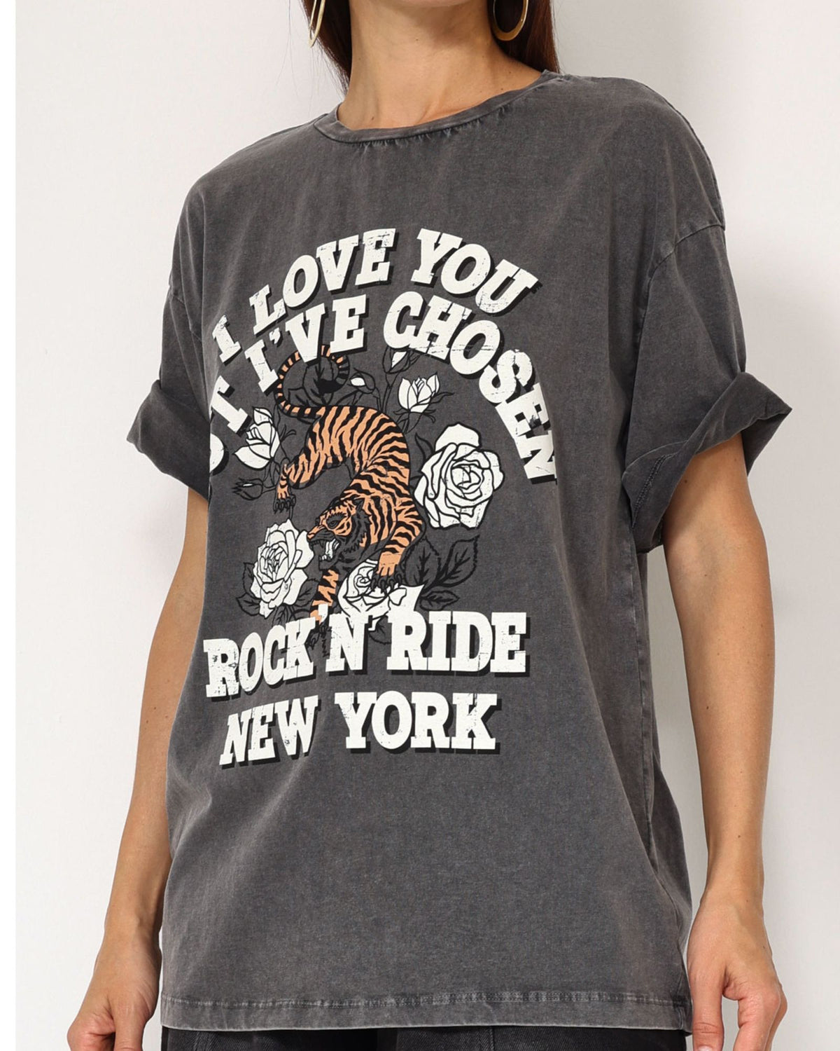 T-shirt Rock'N Ride New York Grigio D03E0416 GR Philia Loft 