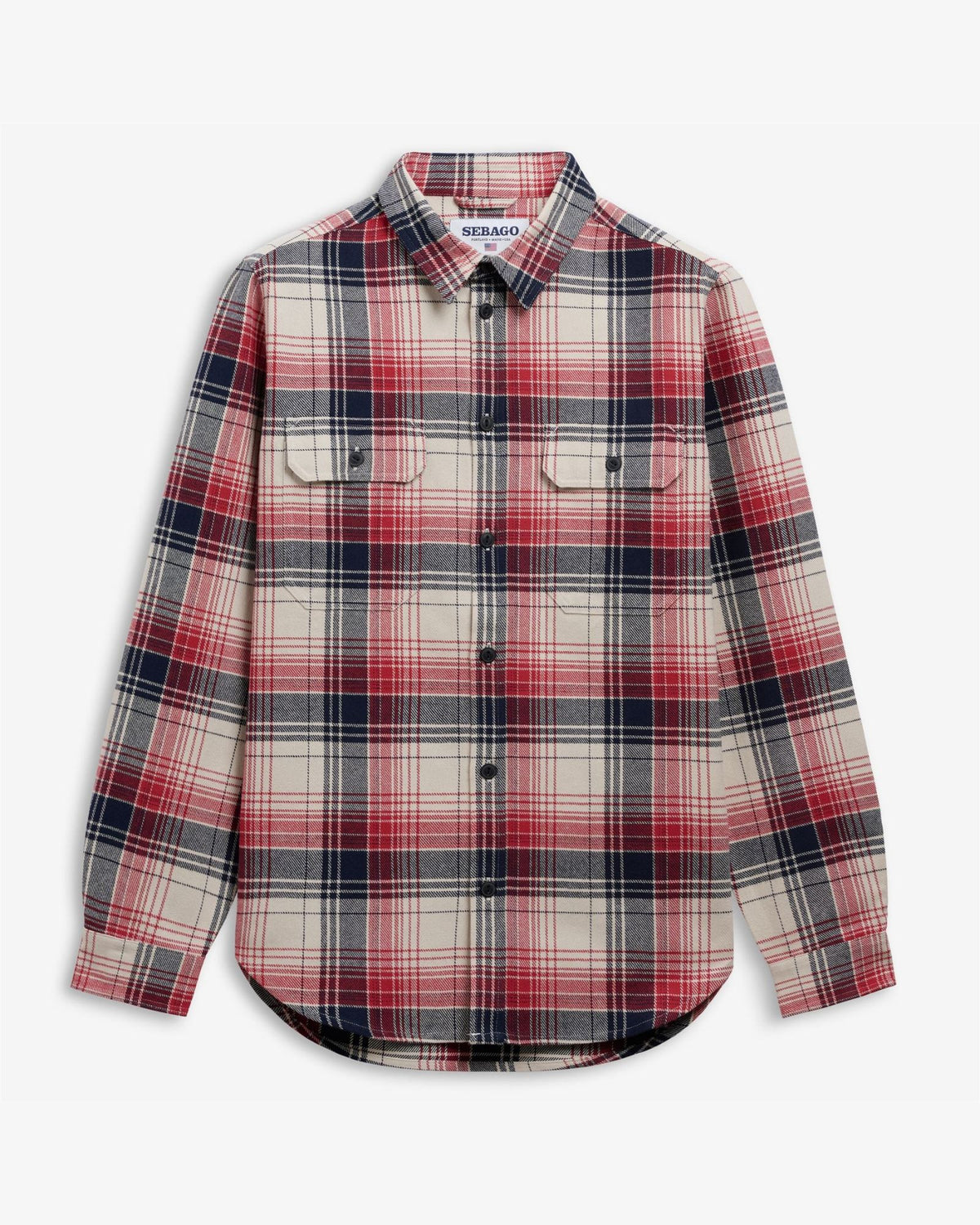 Camicia Jib Off White-Blue-Red 78125HW A0V Sebago 