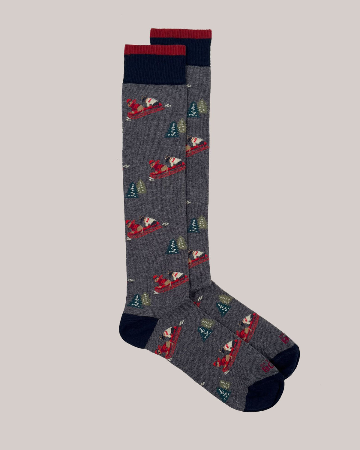 Calze Dogs Christmas Ride Grigio Melange FW008A 0009 Sox in the Box 