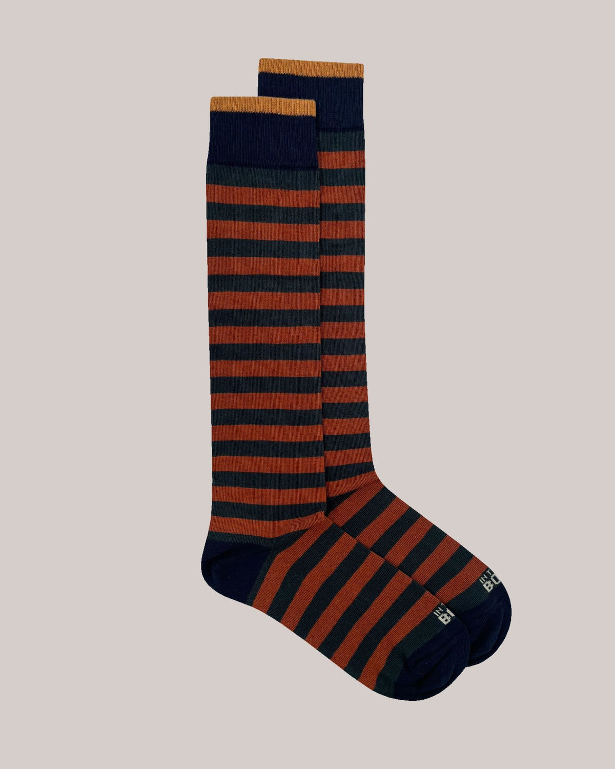 Calze Stripe Rugby Arancio Scuro-Verde FW017 0280 Sox in the Box 