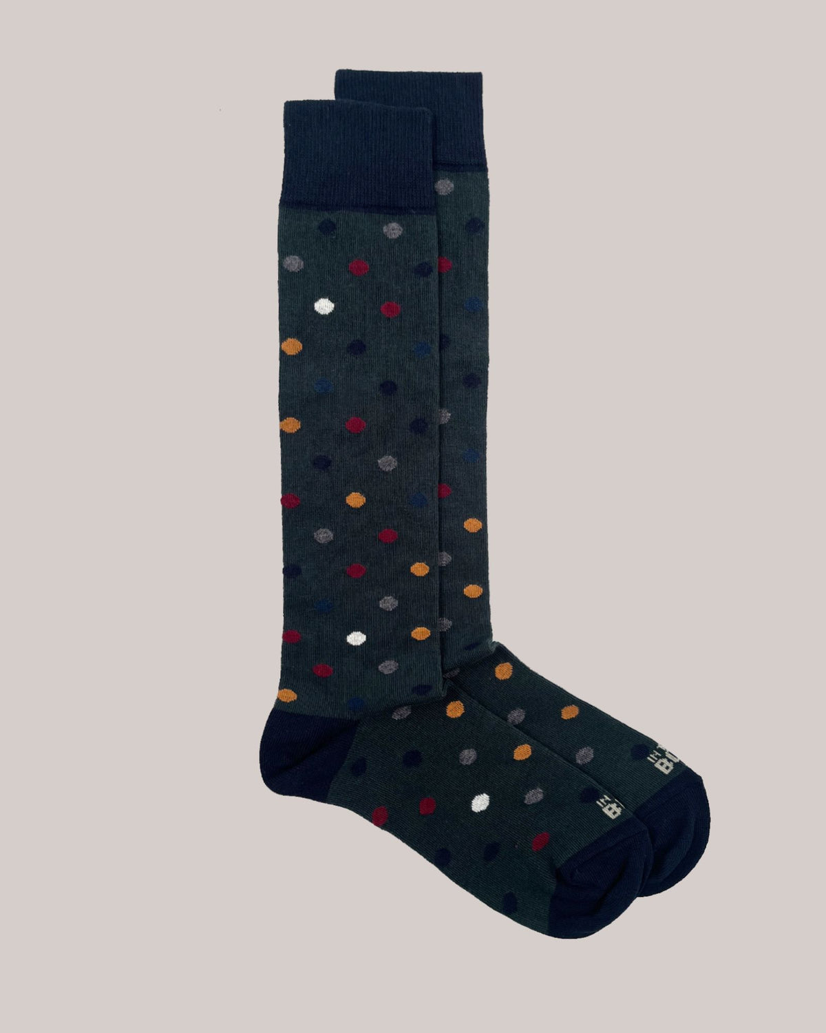 Calze Pois Verde Scuro FW019 0007 Sox in the Box 