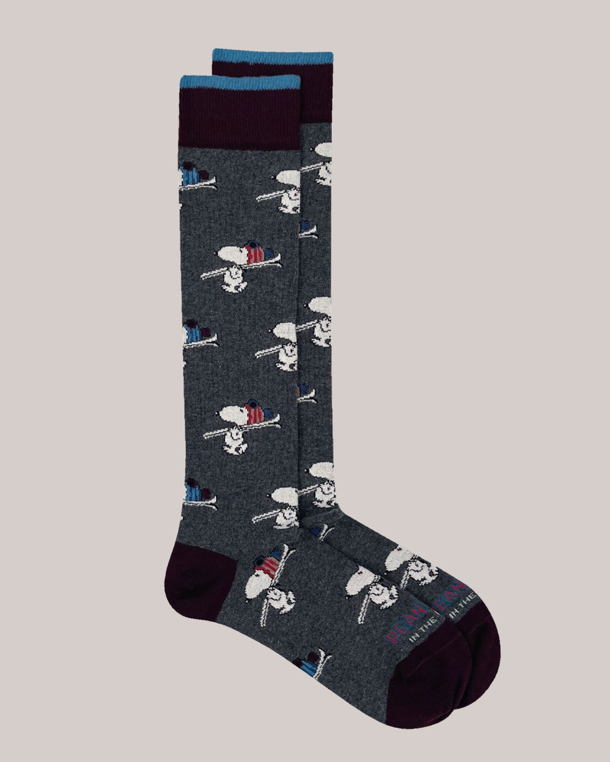 Calze Snoopy Ski Grigio Scuro FW035 0002 Sox in the Box 