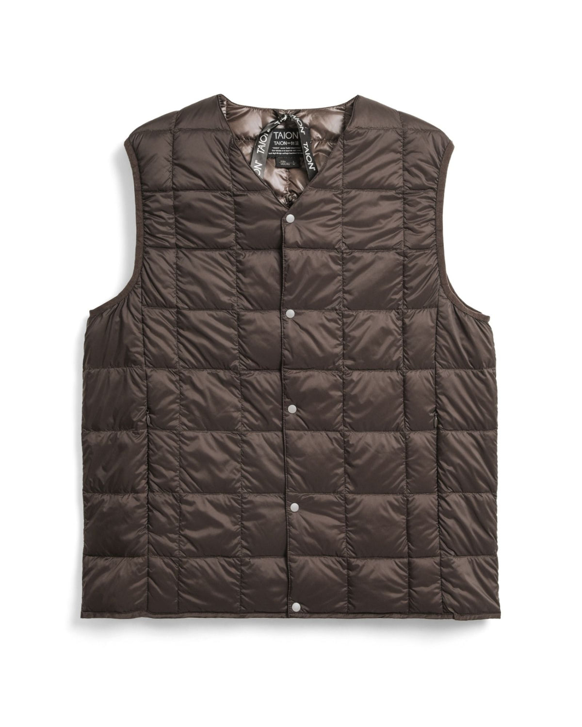 Gilet V Neck Down Dark Choco 001 D.C Taion 