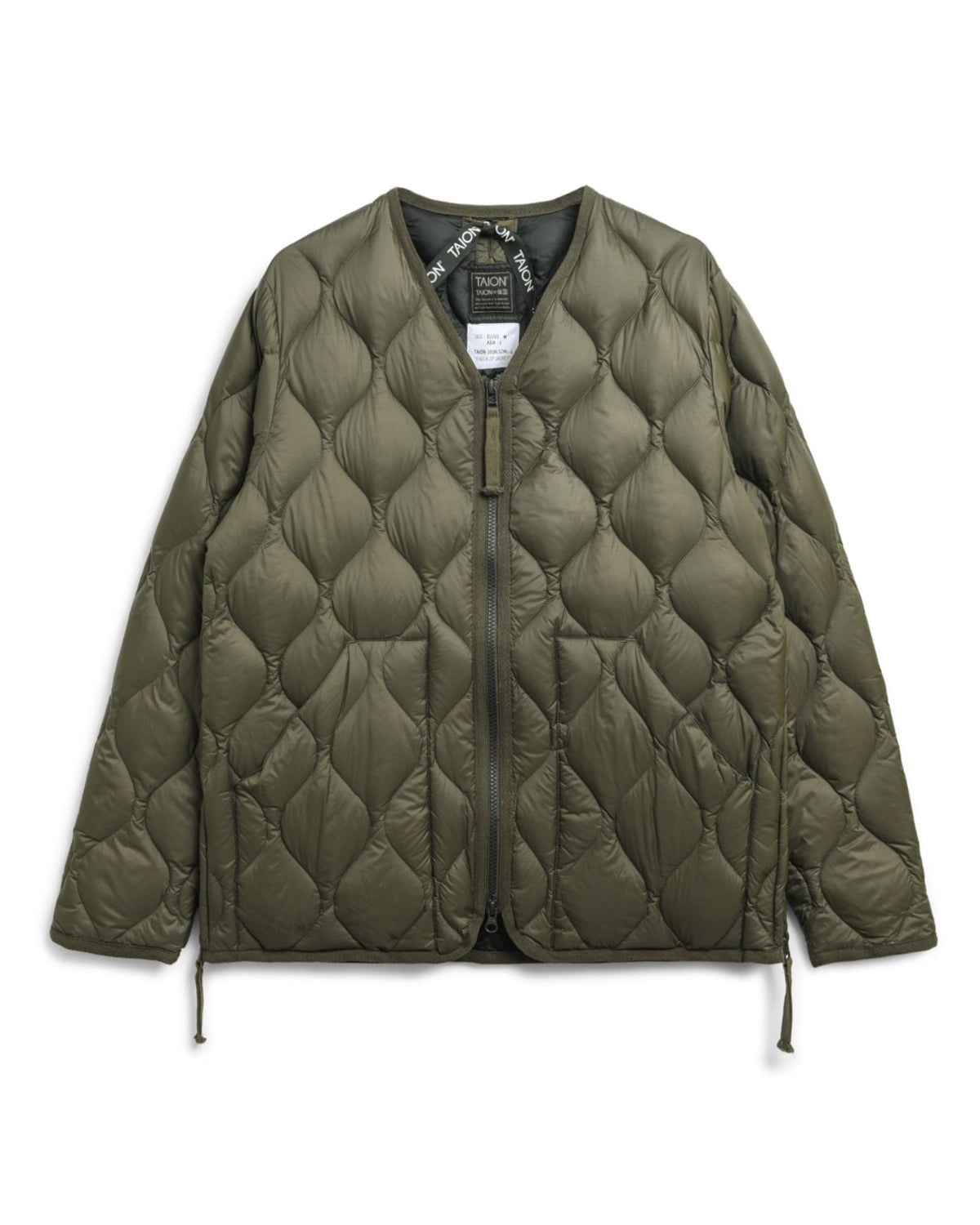 Giacca Military V-Neck Zip Down Dark Olive 101ALSZML-1 D.O Taion 