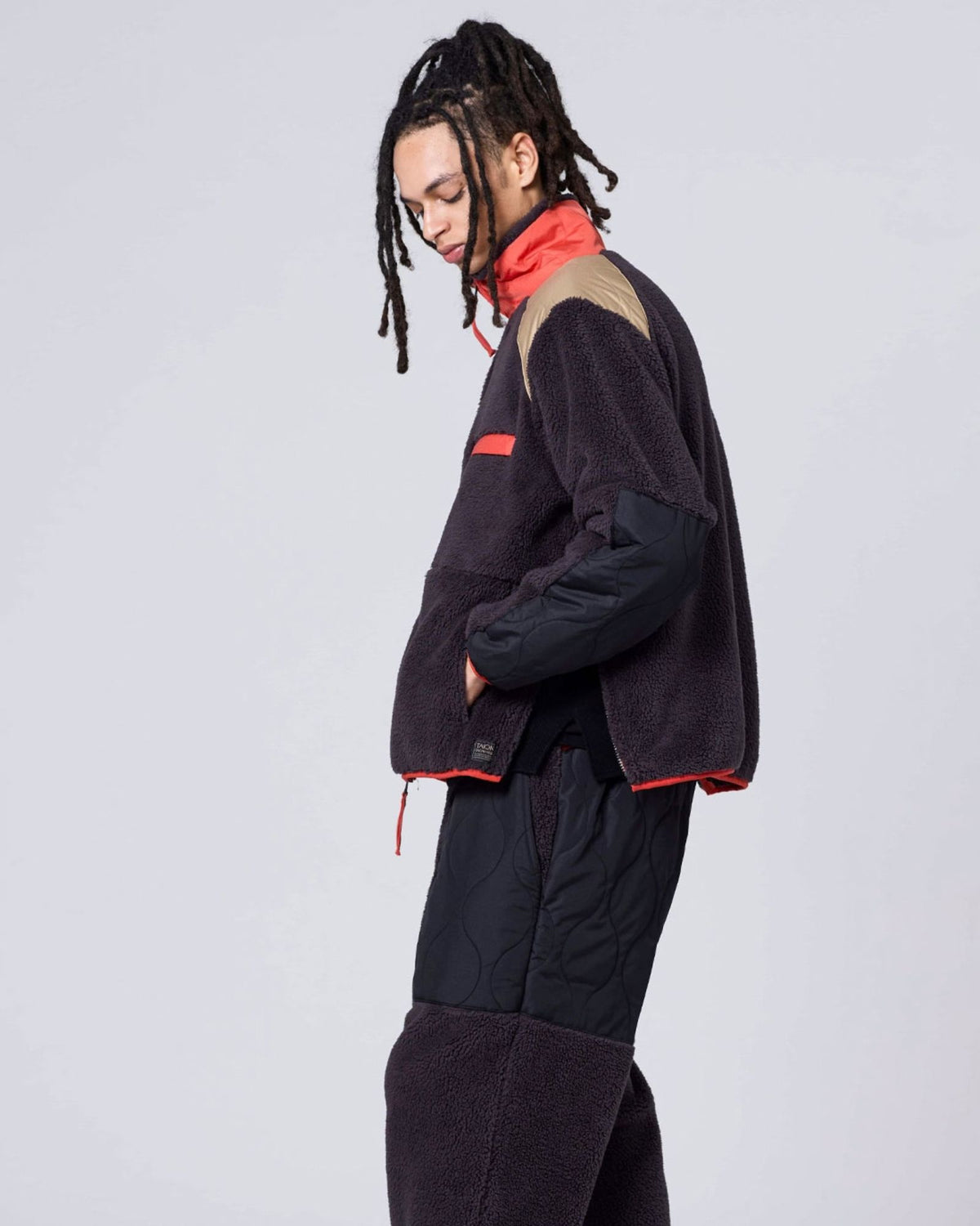Giacca Military High Neck Pile-Fleece Choco Crazy 102LV3NDML-1 CC Taion 