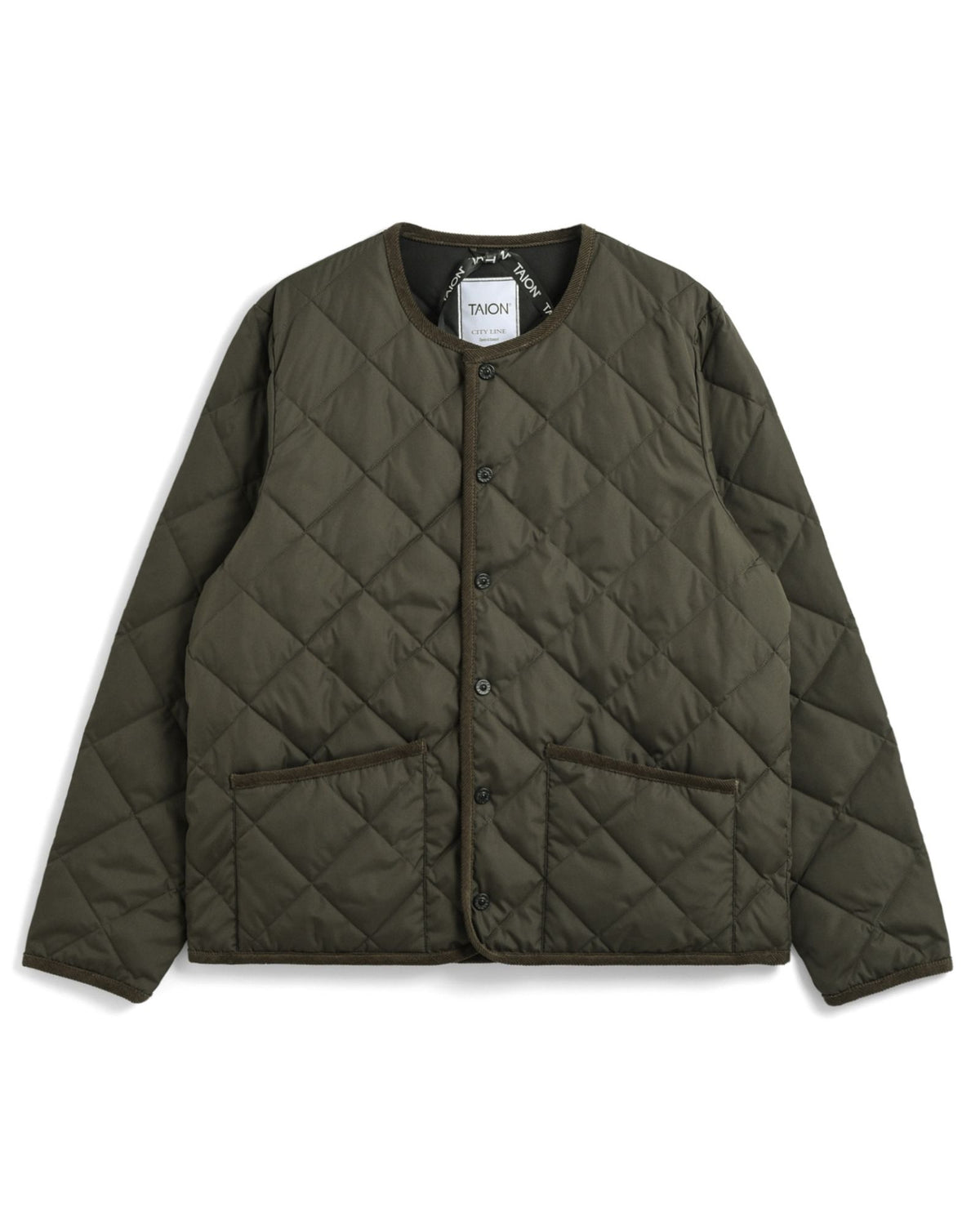 Giacca Piping Crew Neck Dark Olive 104CI-RL D.O Taion 