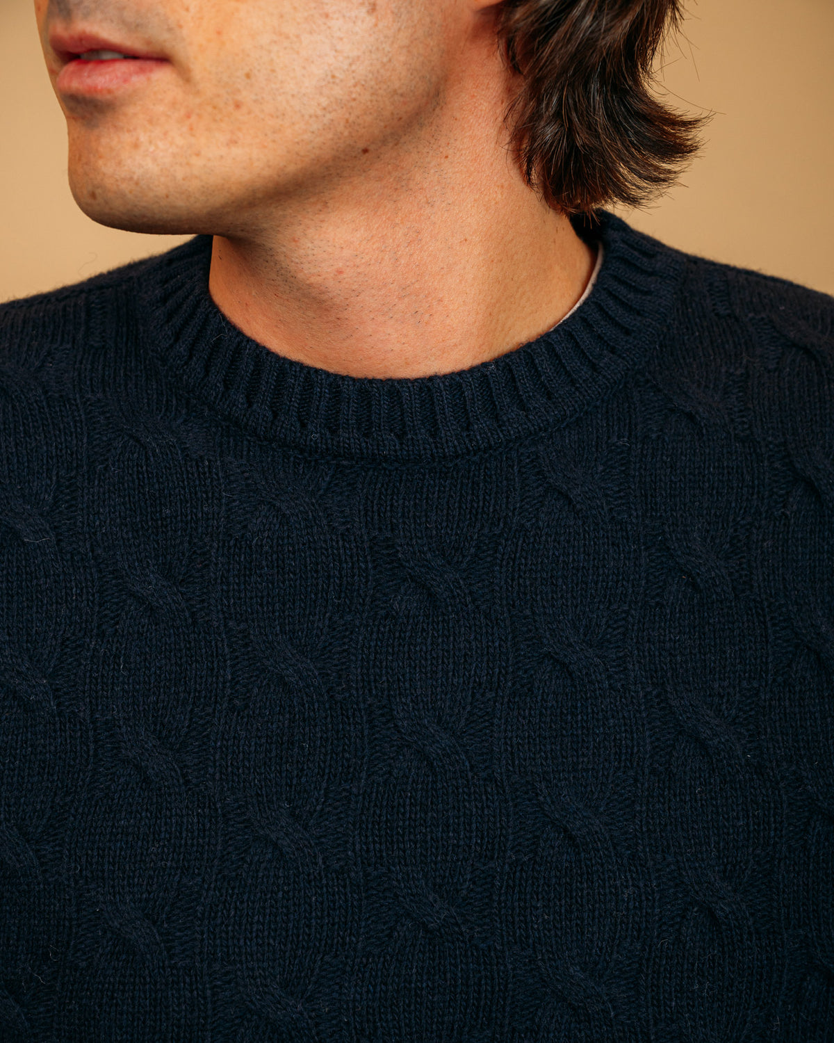 Maglia Trecce Blu WO0145 0023 Wool &amp; Co 