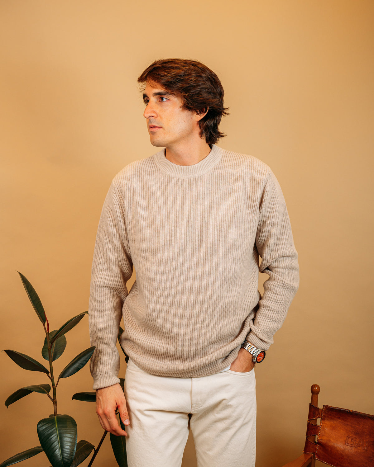 Maglia Perla Beige WO3020 0866 Wool &amp; Co 