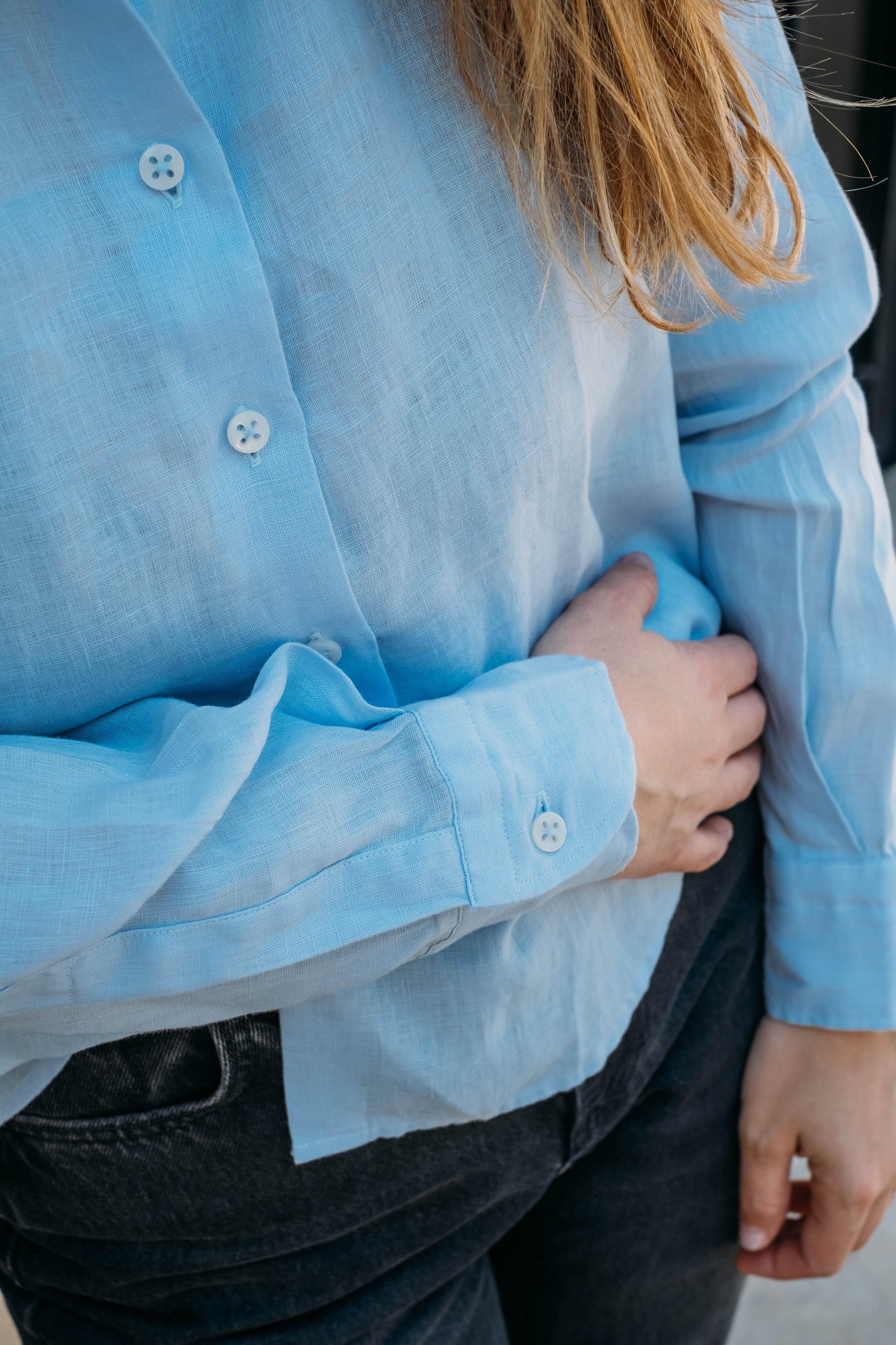 Camicia in Lino Azzurro - Gaffi Store 1966 Roma