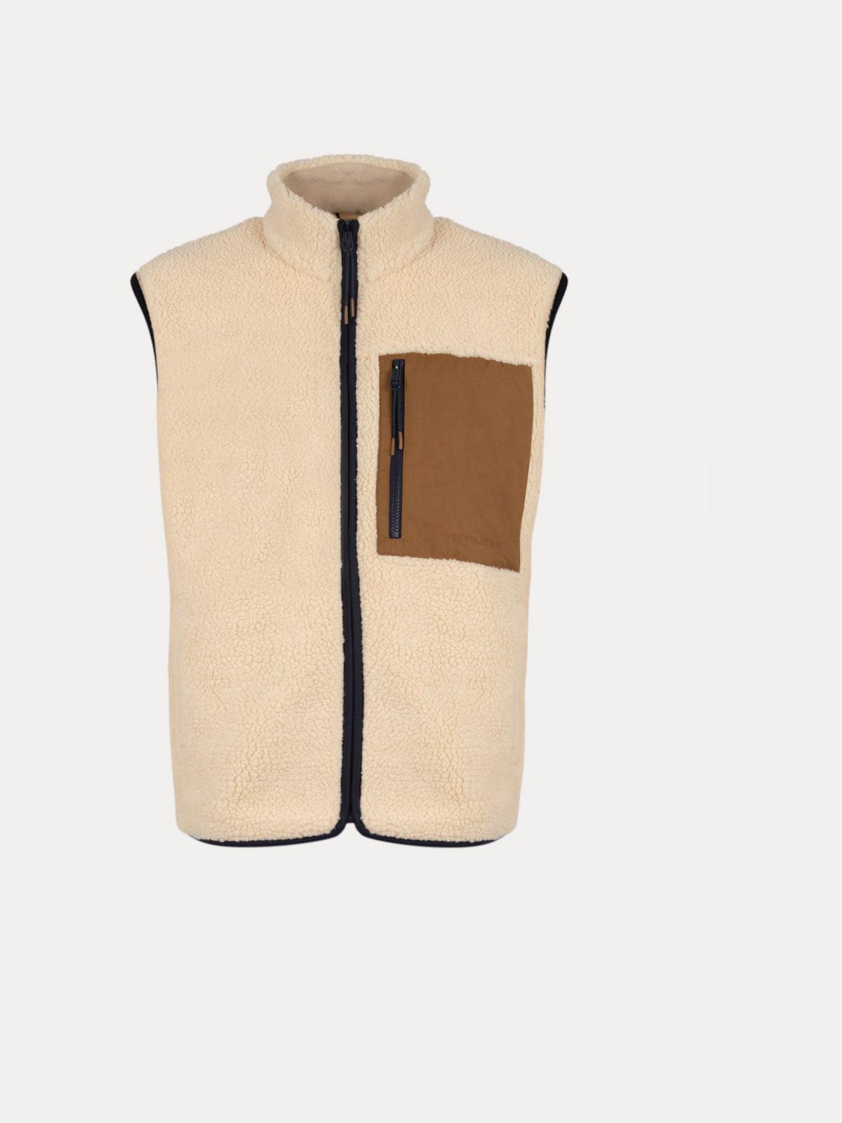 GAFFISTORE SHORT TEDDY VEST OFFWHITE REVOLUTION