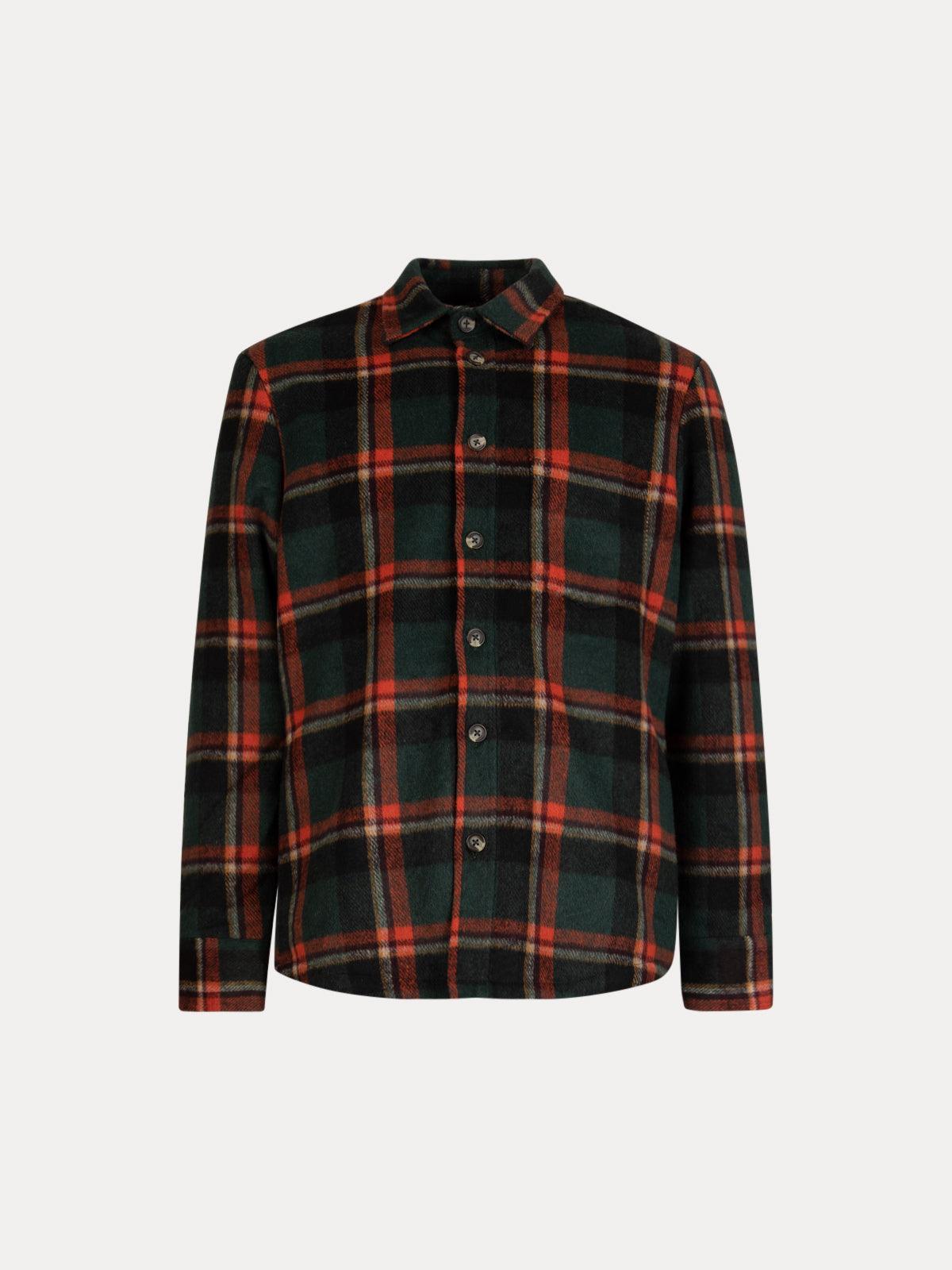 GAFFISTORE OVERSHIRT GREEN CHECK IMBOTTITA IMPURE