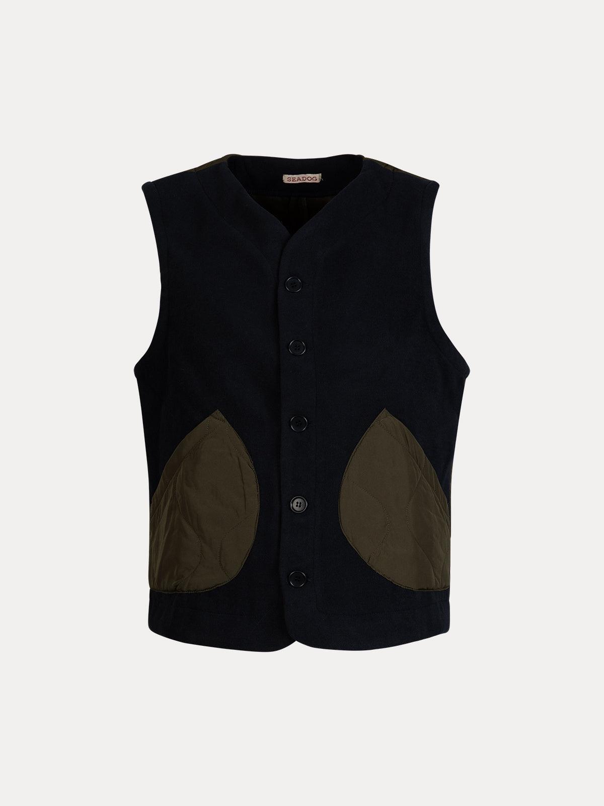 GAFFISTORE GILET PATCHWORK BLU/VERDE SEADOG