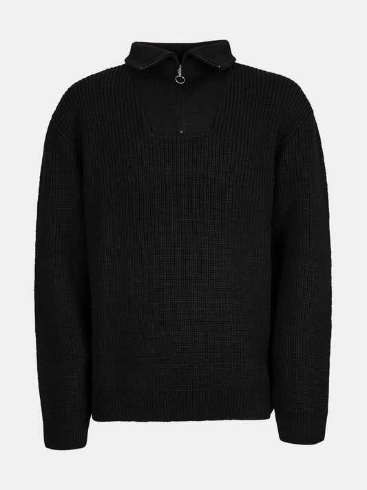 GAFFISTORE ZAGROS TRUCKER SWEATER BLACK EDWIN