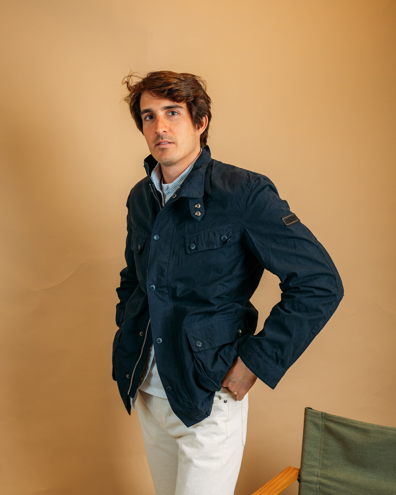 Cotton Duke Jacket Navy MCA1047 NY51 Barbour International 