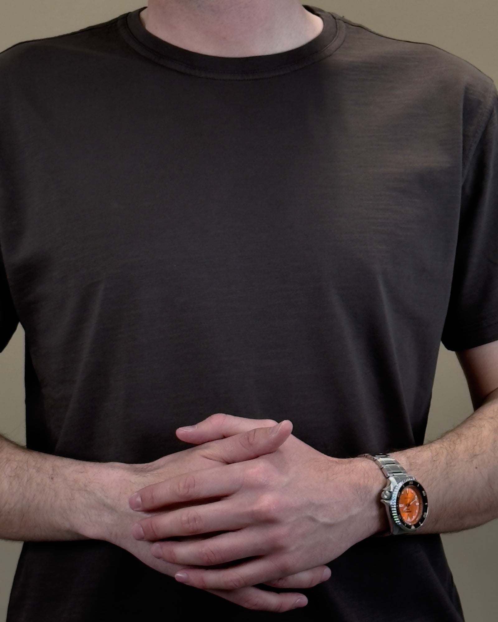 T-shirt in Cotone Fiammato Marrone BLKM1009 BR Bl'ker 