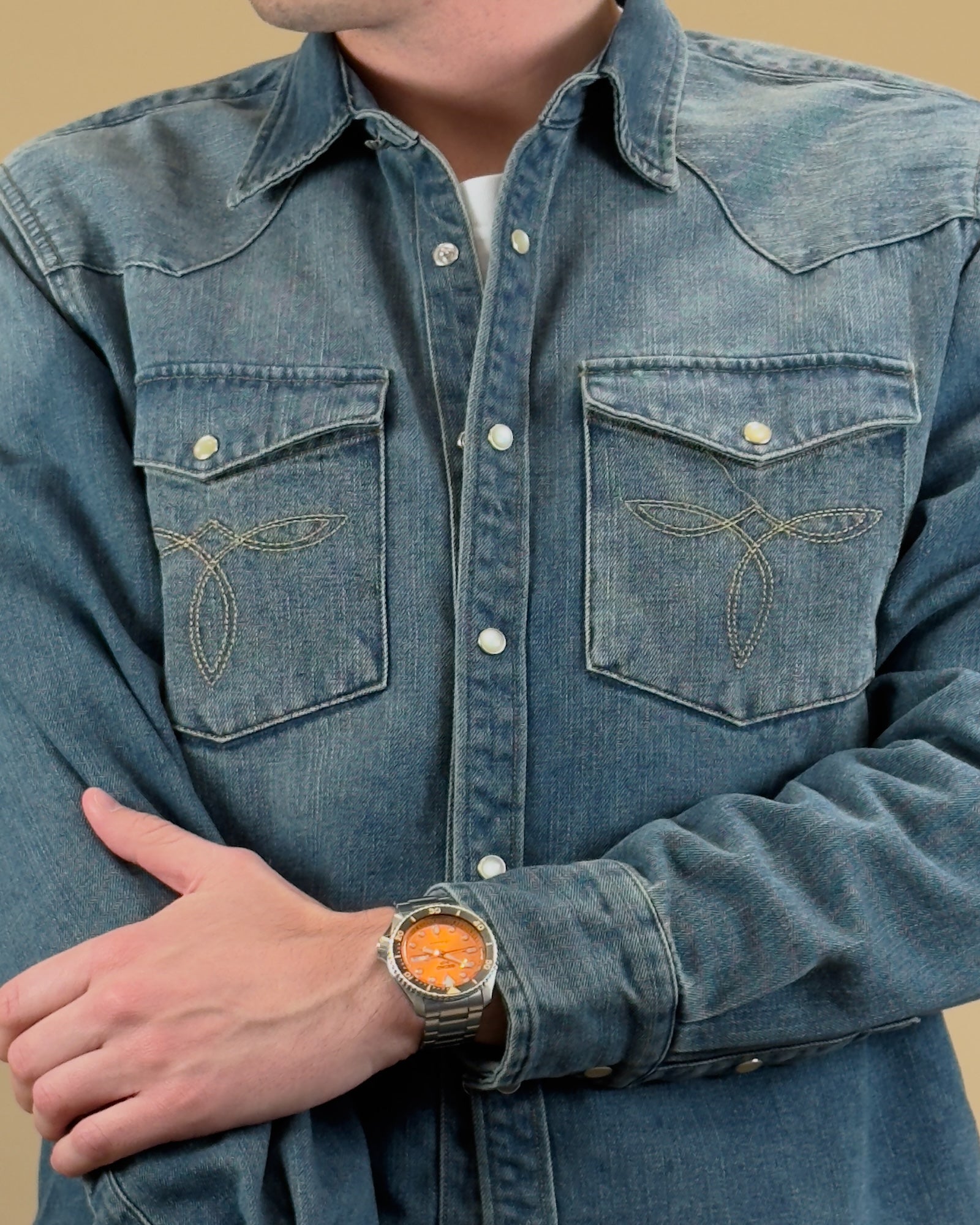 Denim Western Shirt NS23030 UNICA Gaffi 