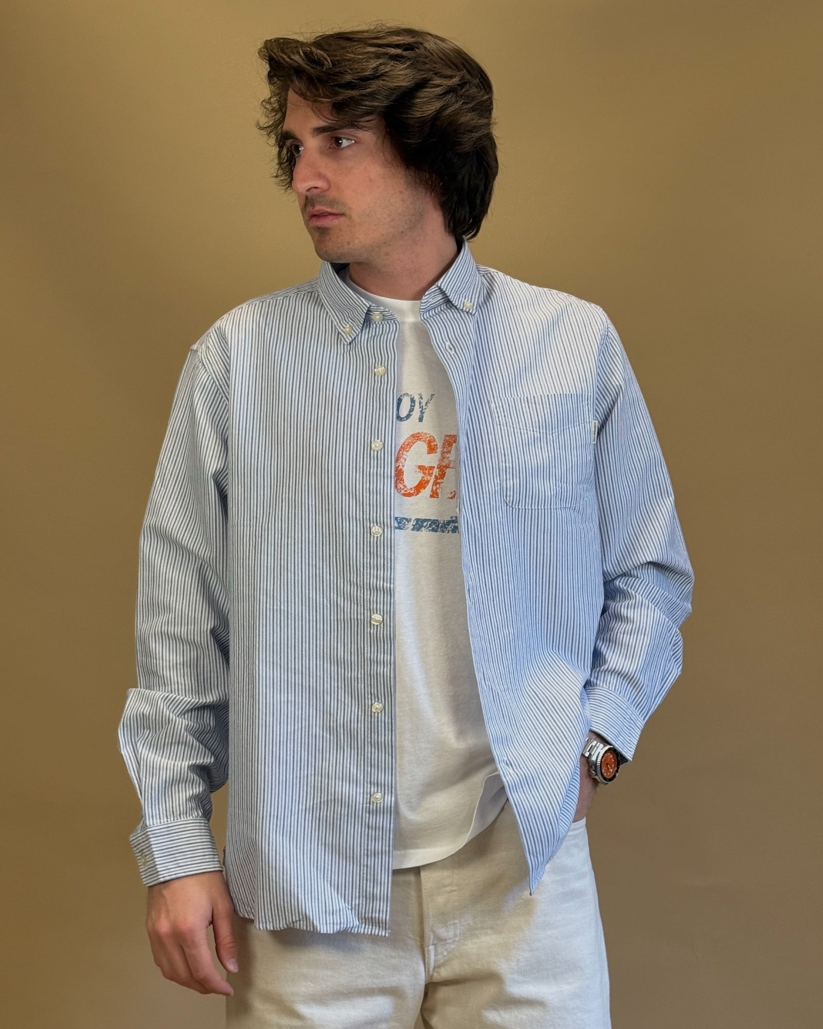 Camicia Oxford in Cotone RRU90059CK670124 C0350 Roy Roger's 