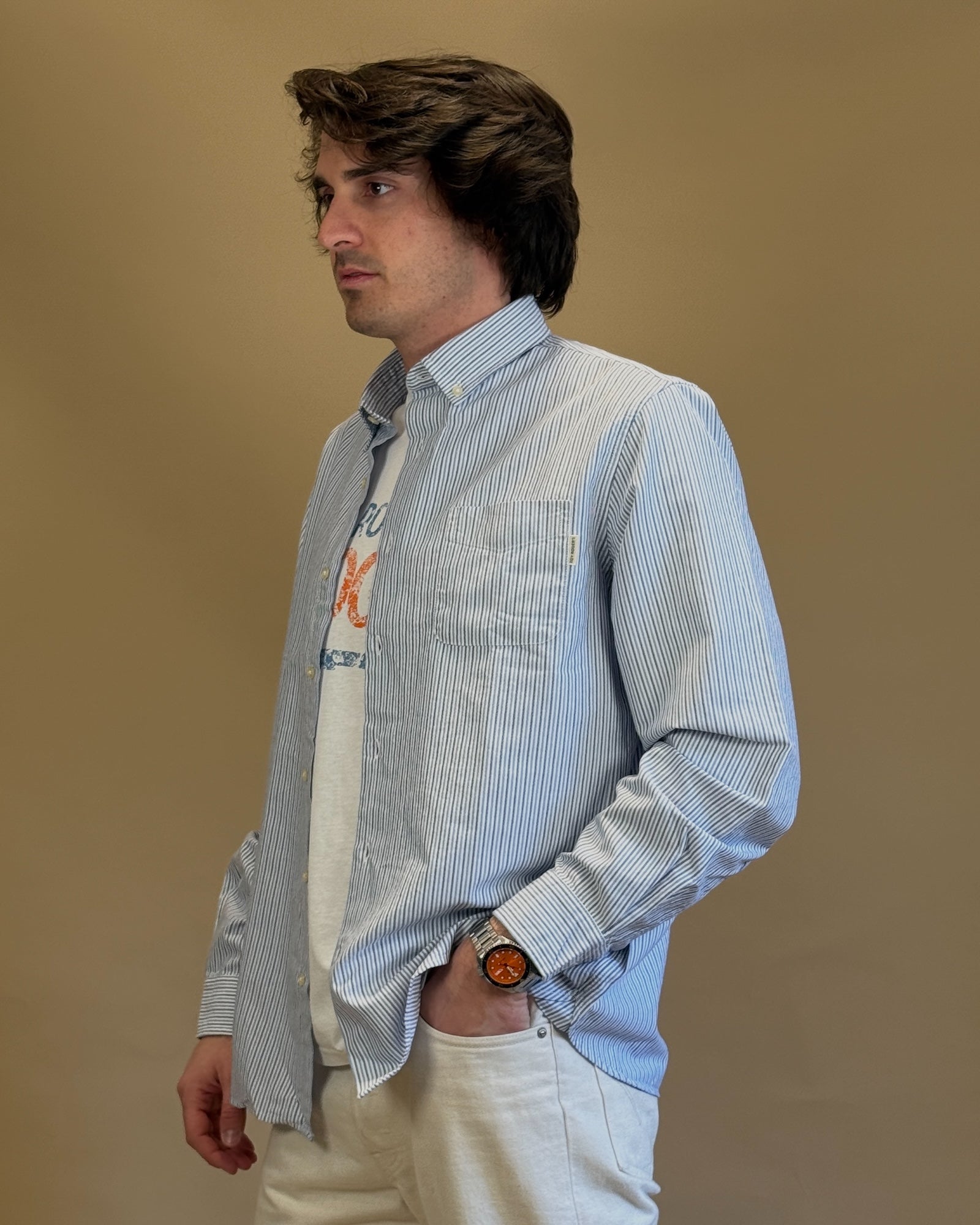 Camicia Oxford in Cotone RRU90059CK670124 C0350 Roy Roger's 