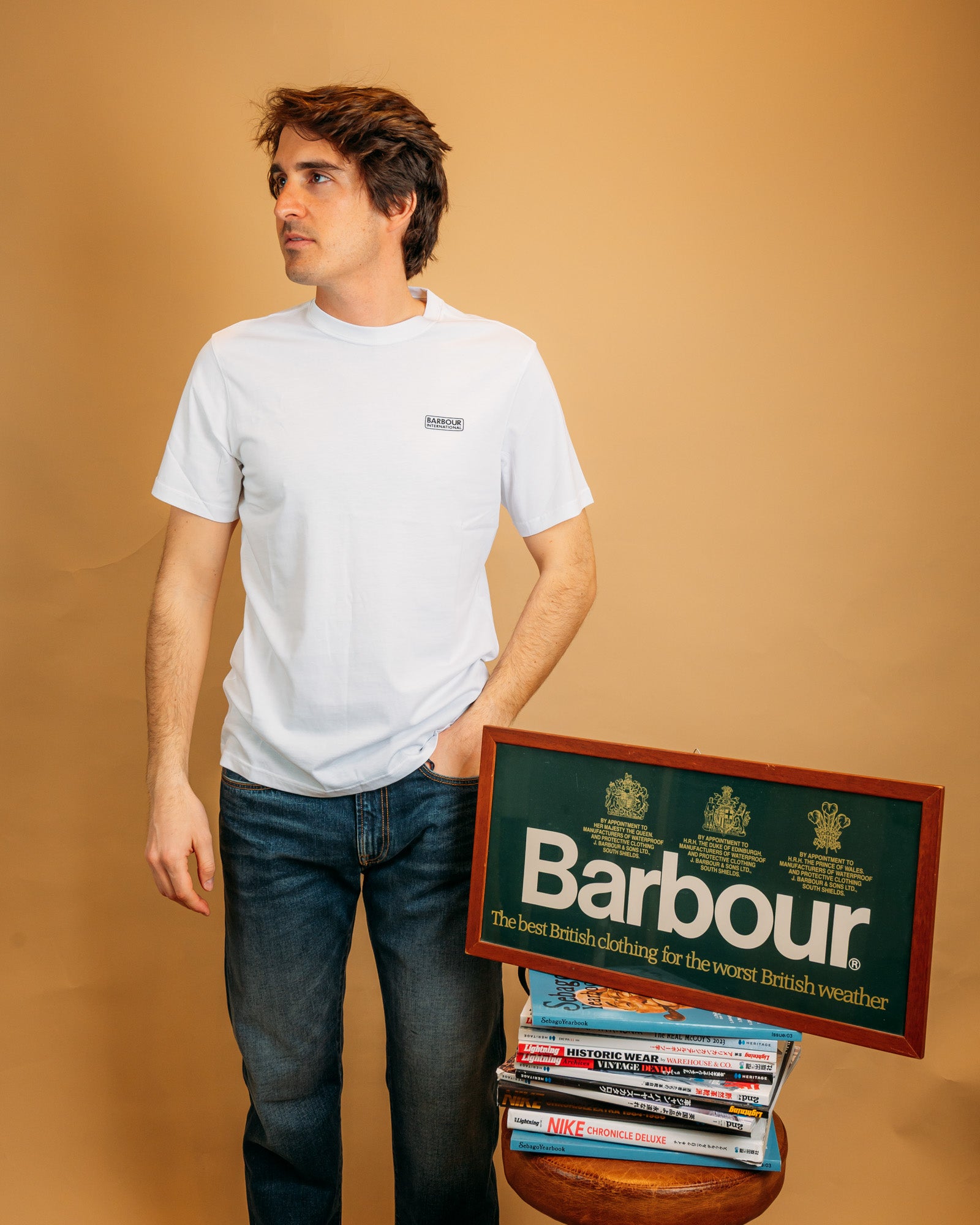 T-shirt Small Logo White-Black MTS0141 WH51 Barbour International 