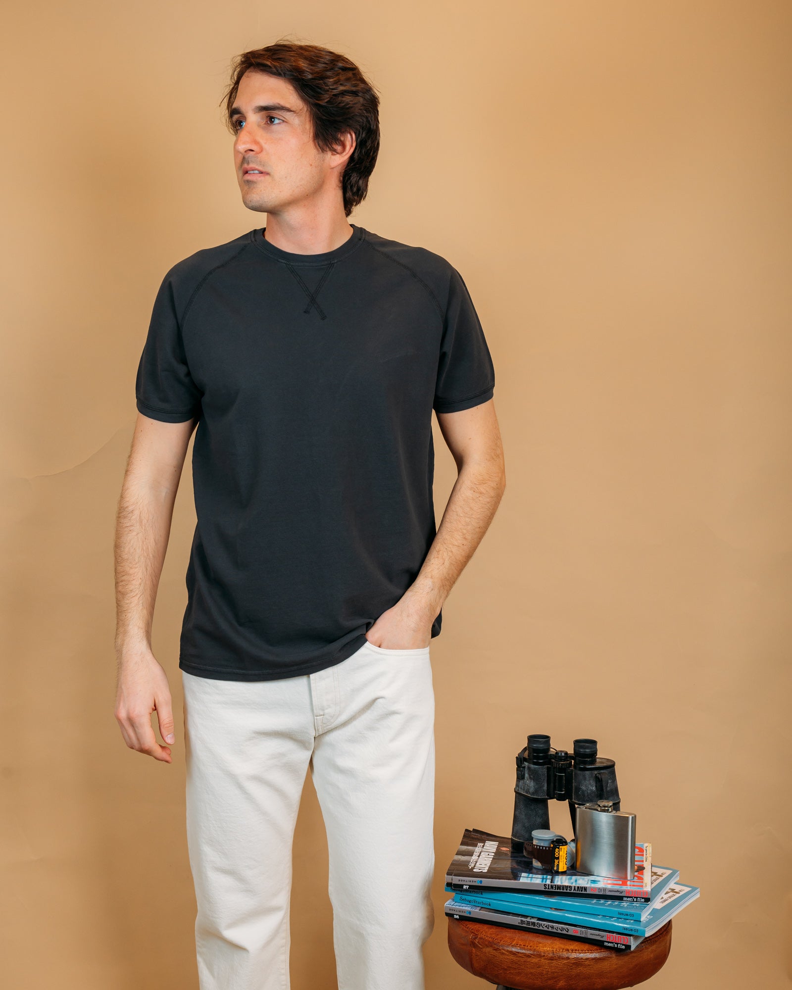 T-shirt Salem Piquet Faded Black BLKM1006-03 FB Bl'ker 