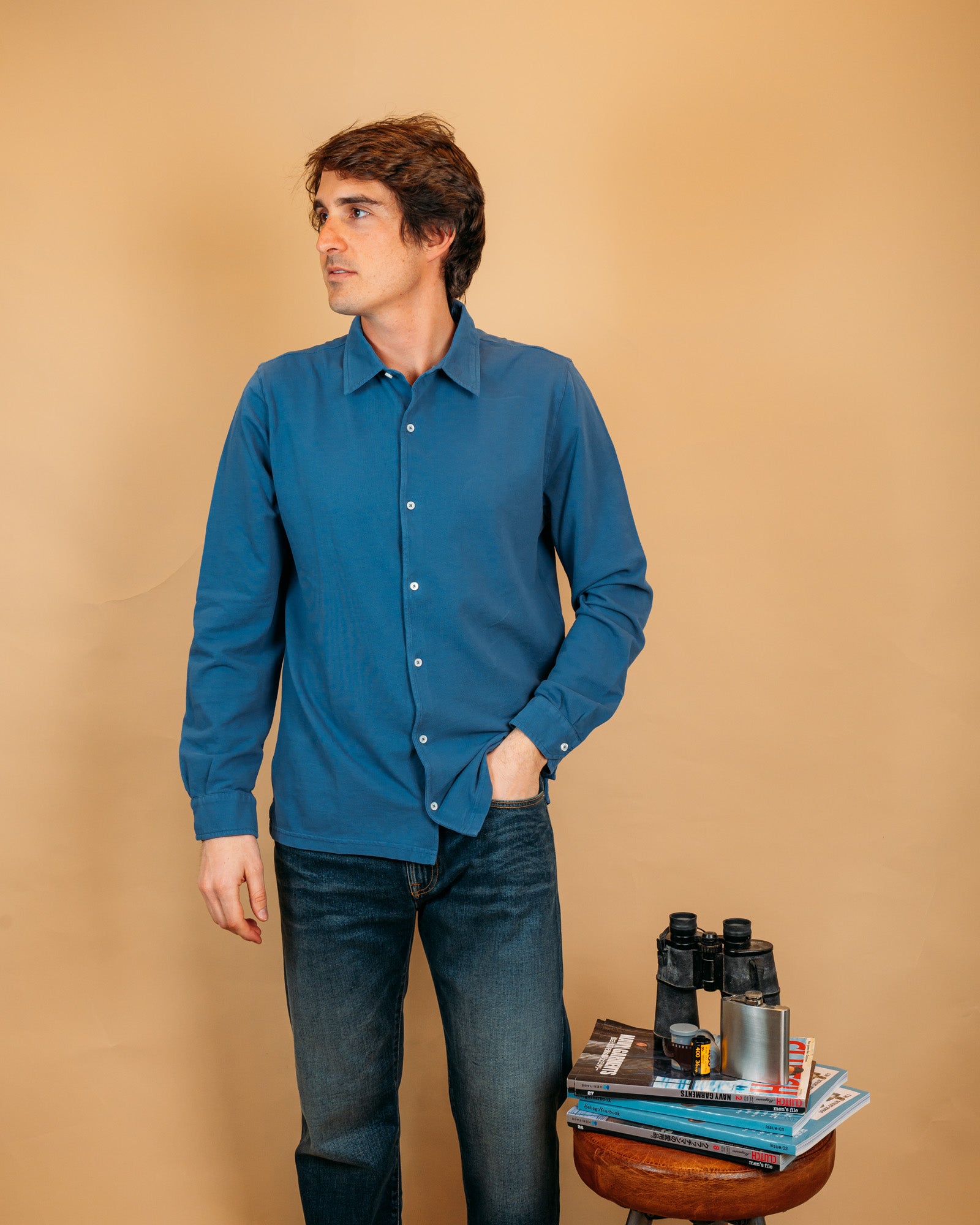 Camicia Portland Piquet Royal BLKM6502 RO Bl'ker 