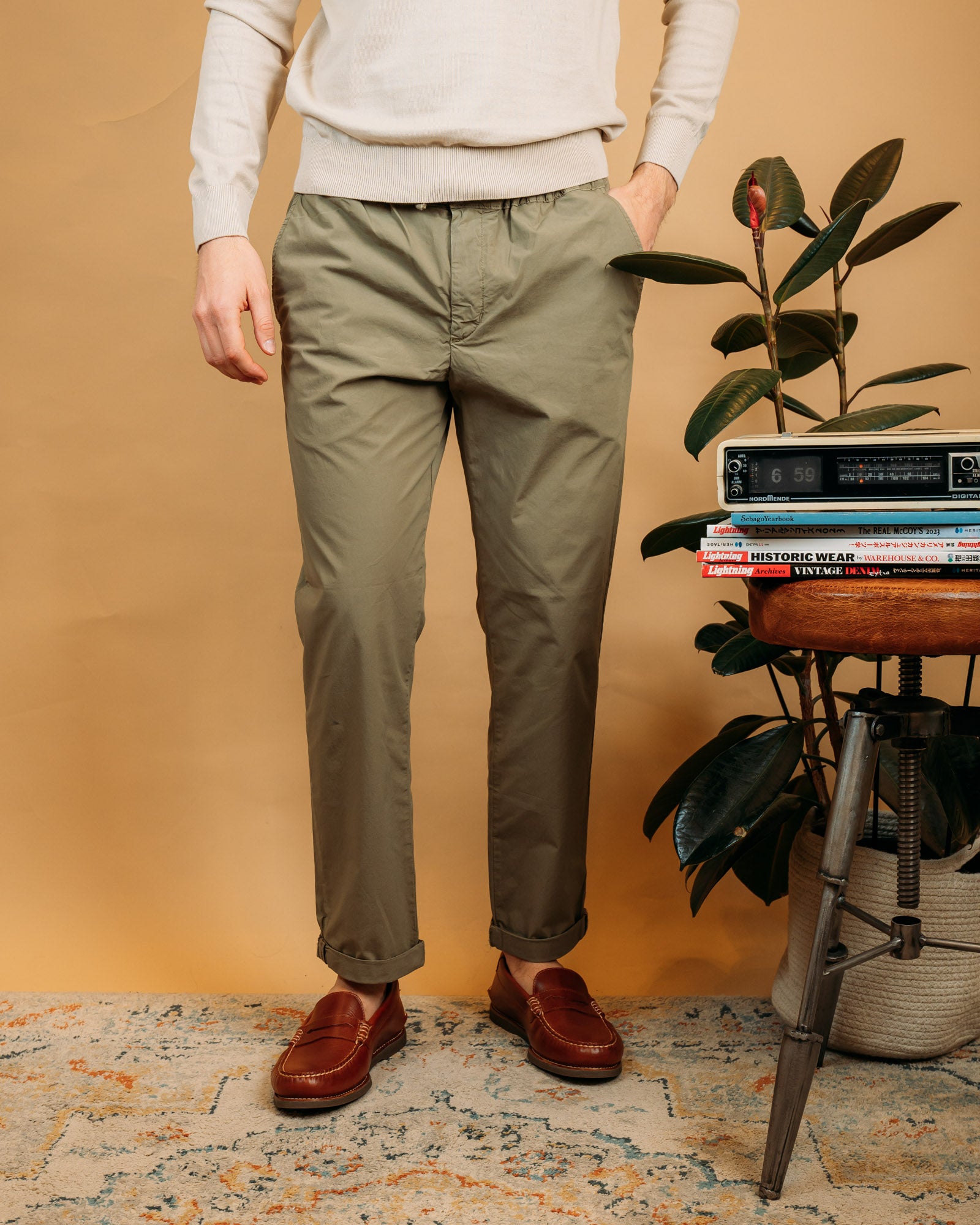 Pantaloni Lewis Army Green T56027 036 Clark 