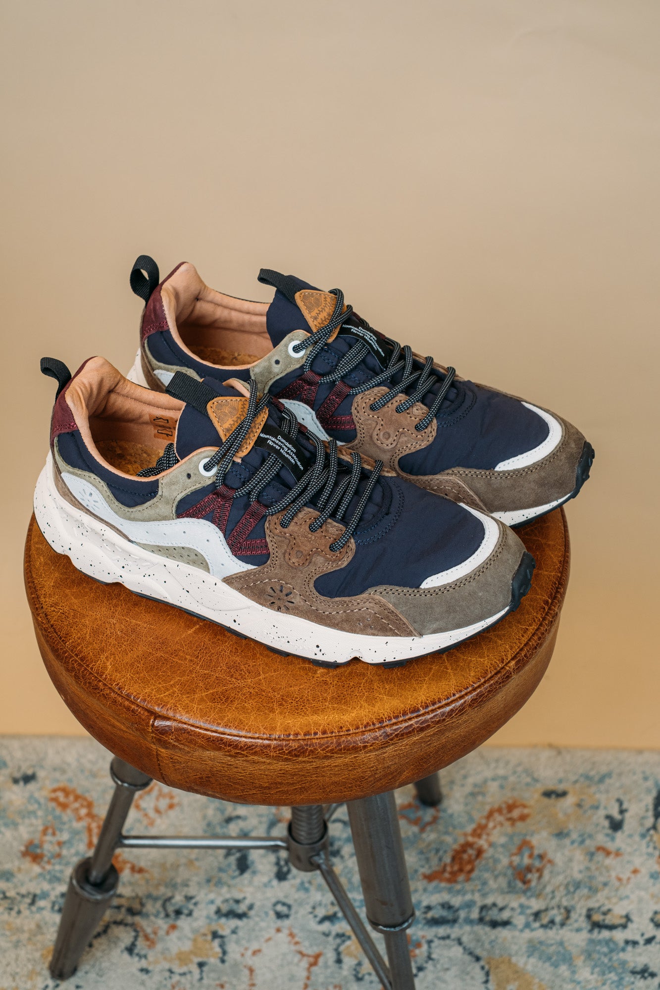 Sneakers Yamano 3 Brown-Navy 201781601 3D31 Flower Mountain 