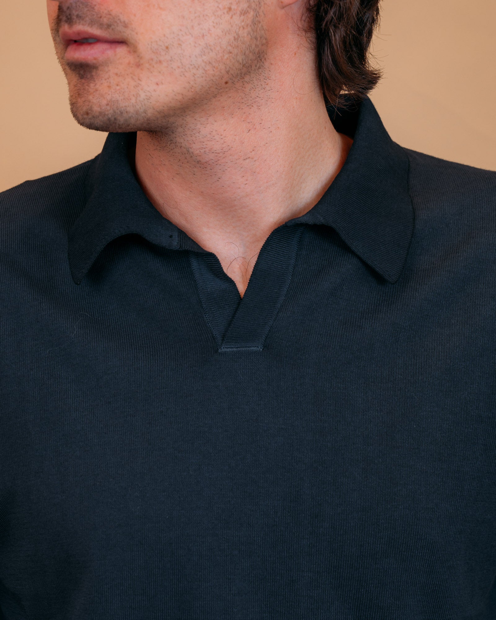 Polo M/L Crepe Blu Navy 1461578 442 Gaffi 