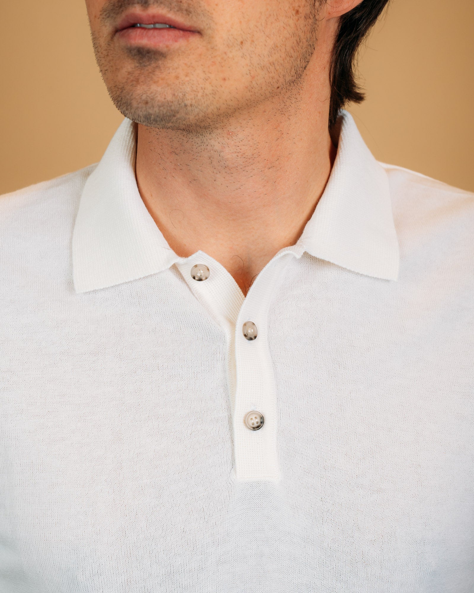 Polo Crepe Bianco 59027Y 10 Gaffi 