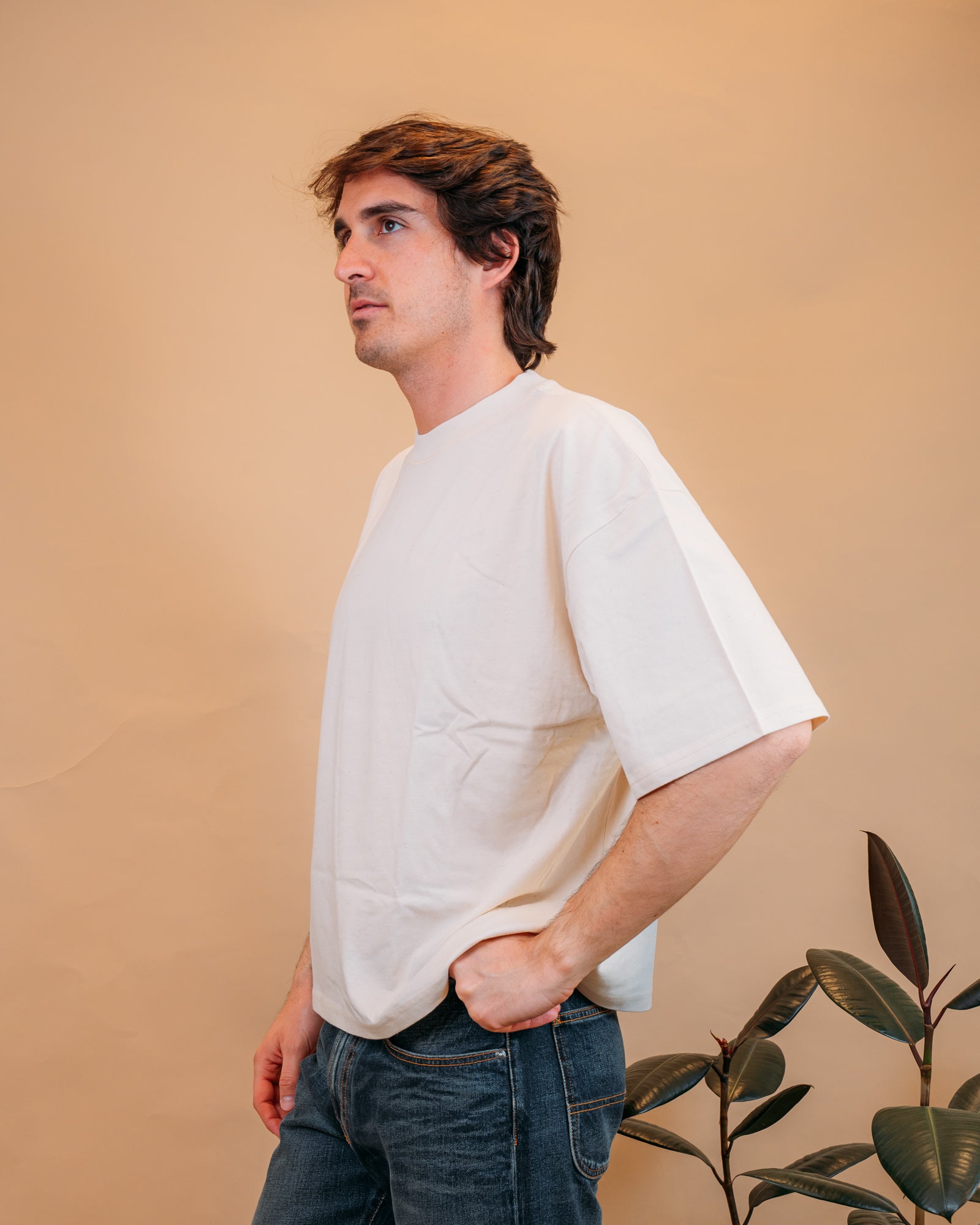 Logan Cropped Tee Natural Raw STTU258 C054 Gaffi 